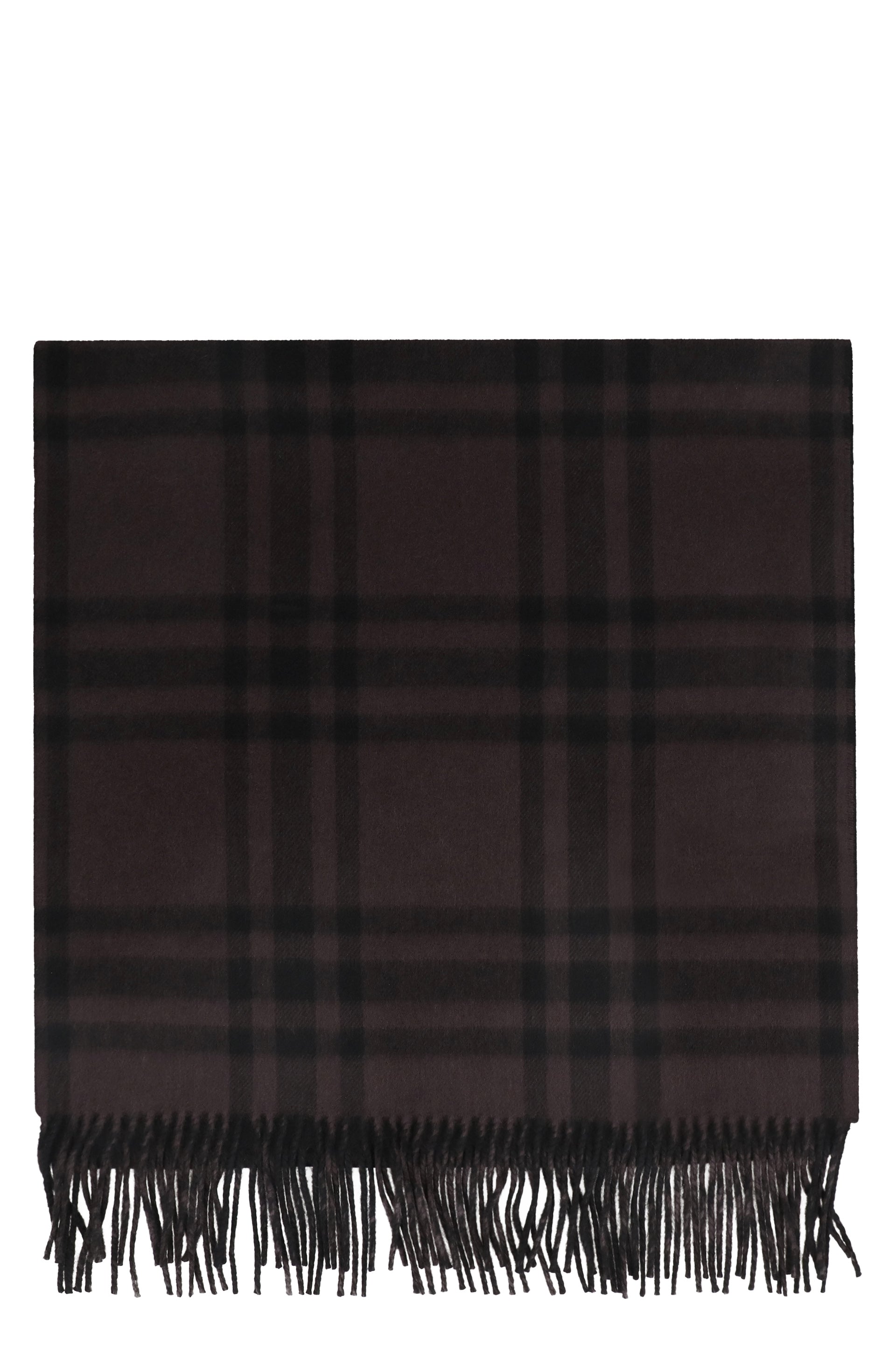 Checked cashmere scarf