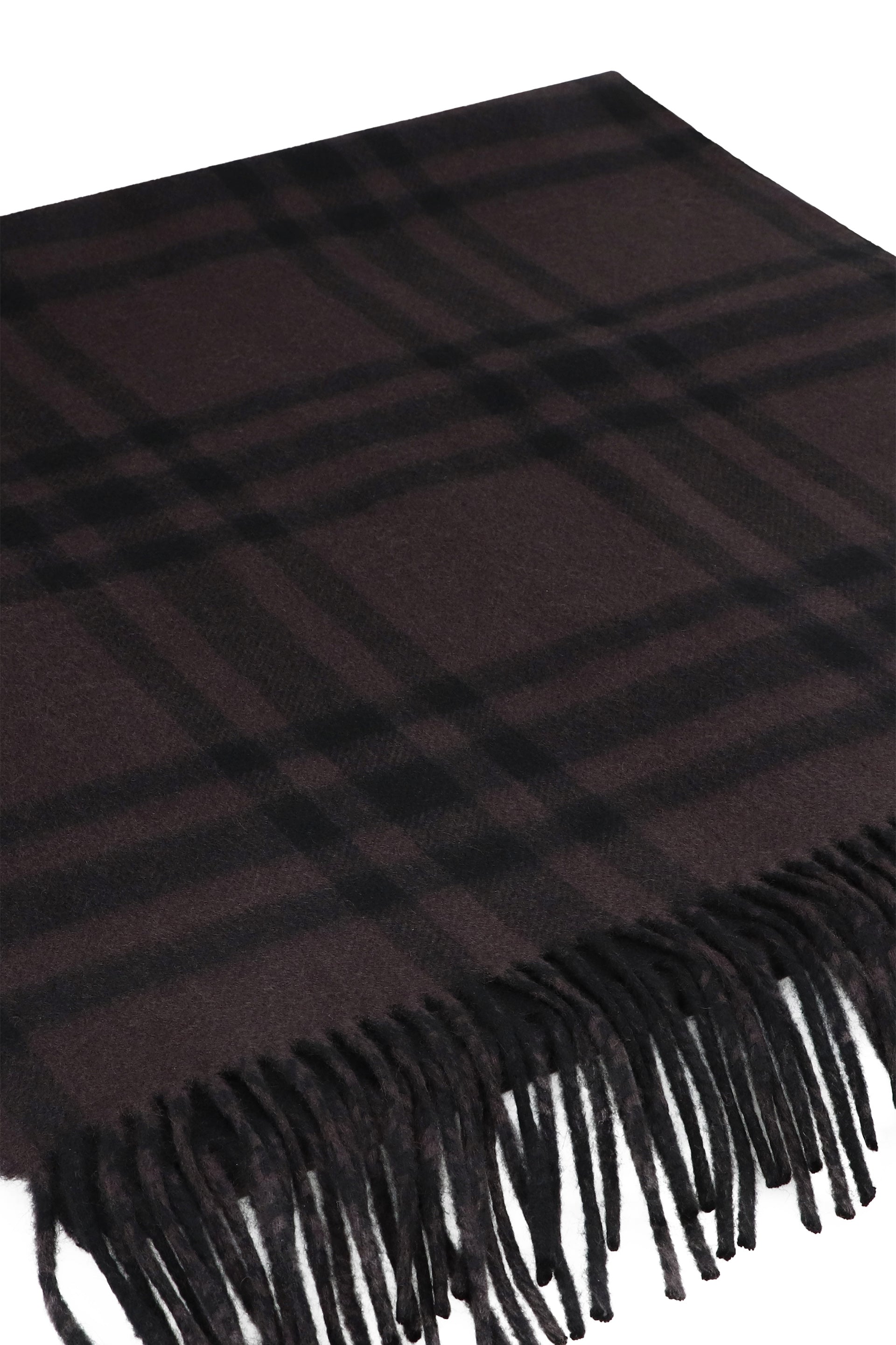 Checked cashmere scarf