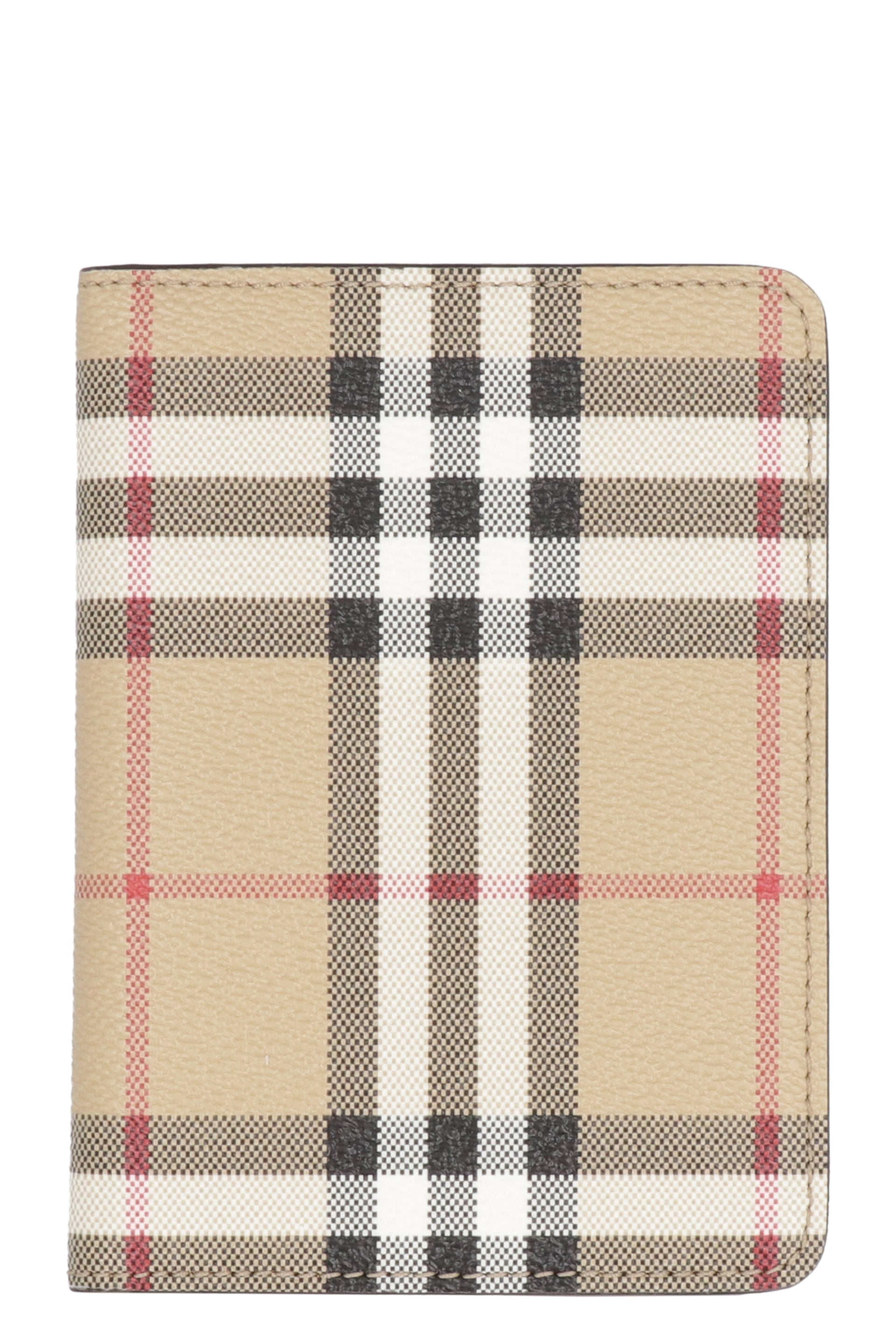 Checked motif passport holder