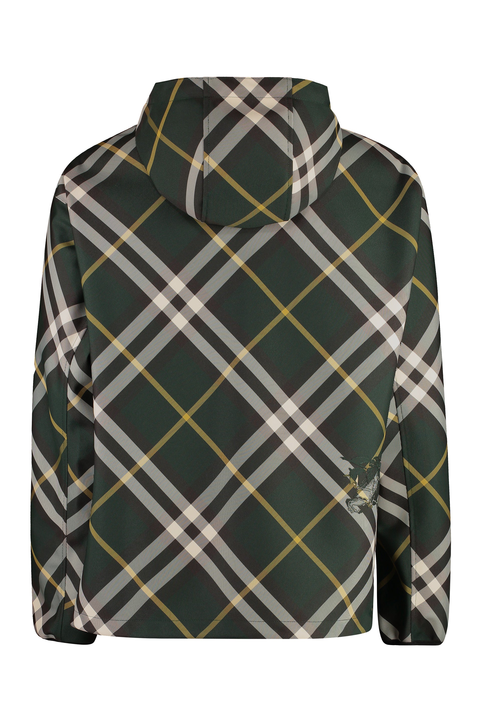 Technical fabric hooded jacket