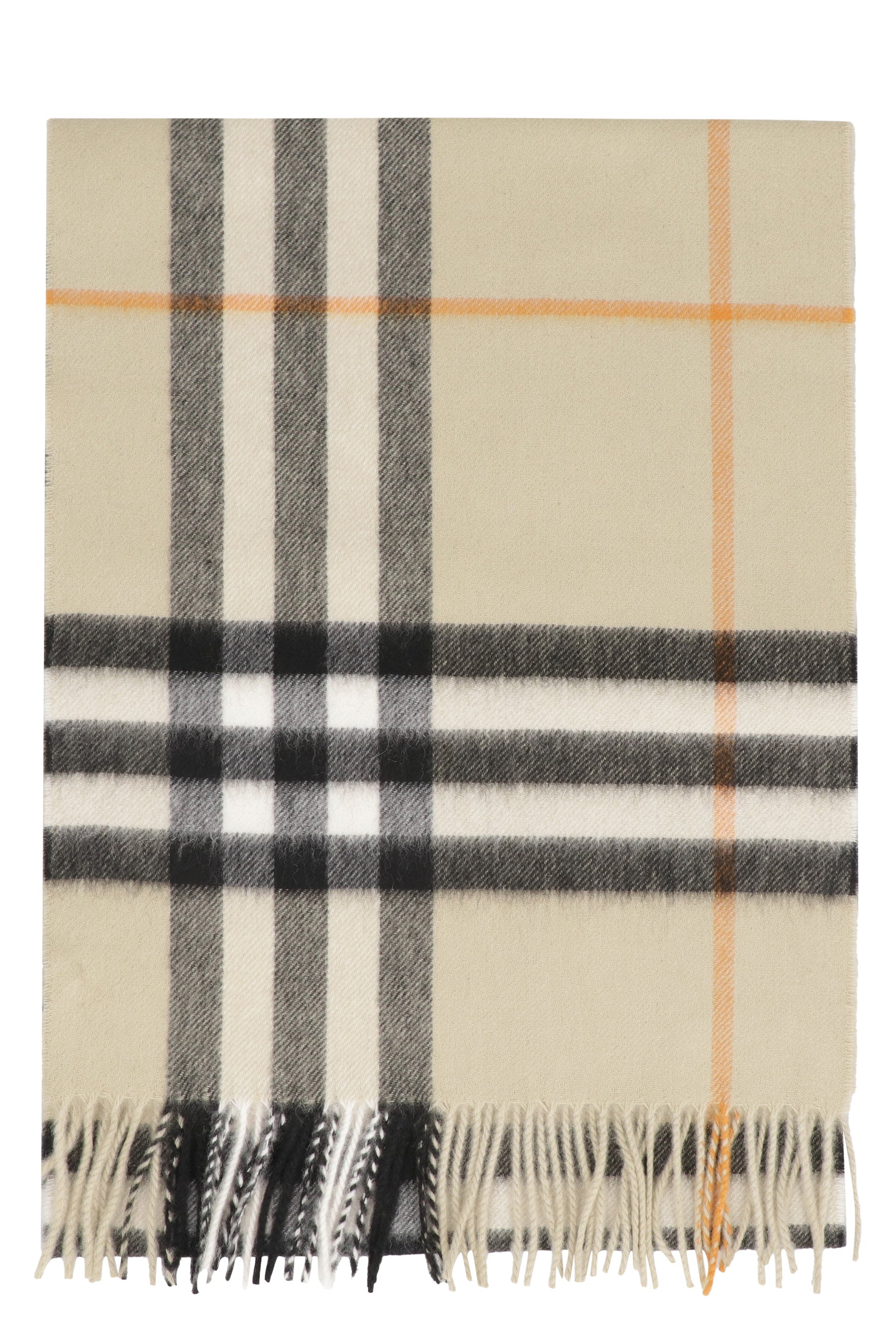 Checked cashmere scarf