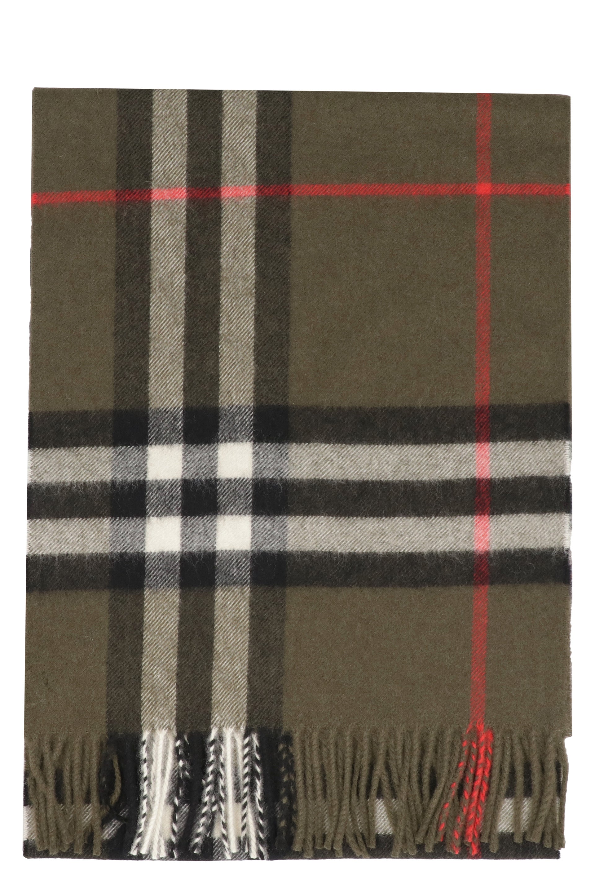 Checked cashmere scarf