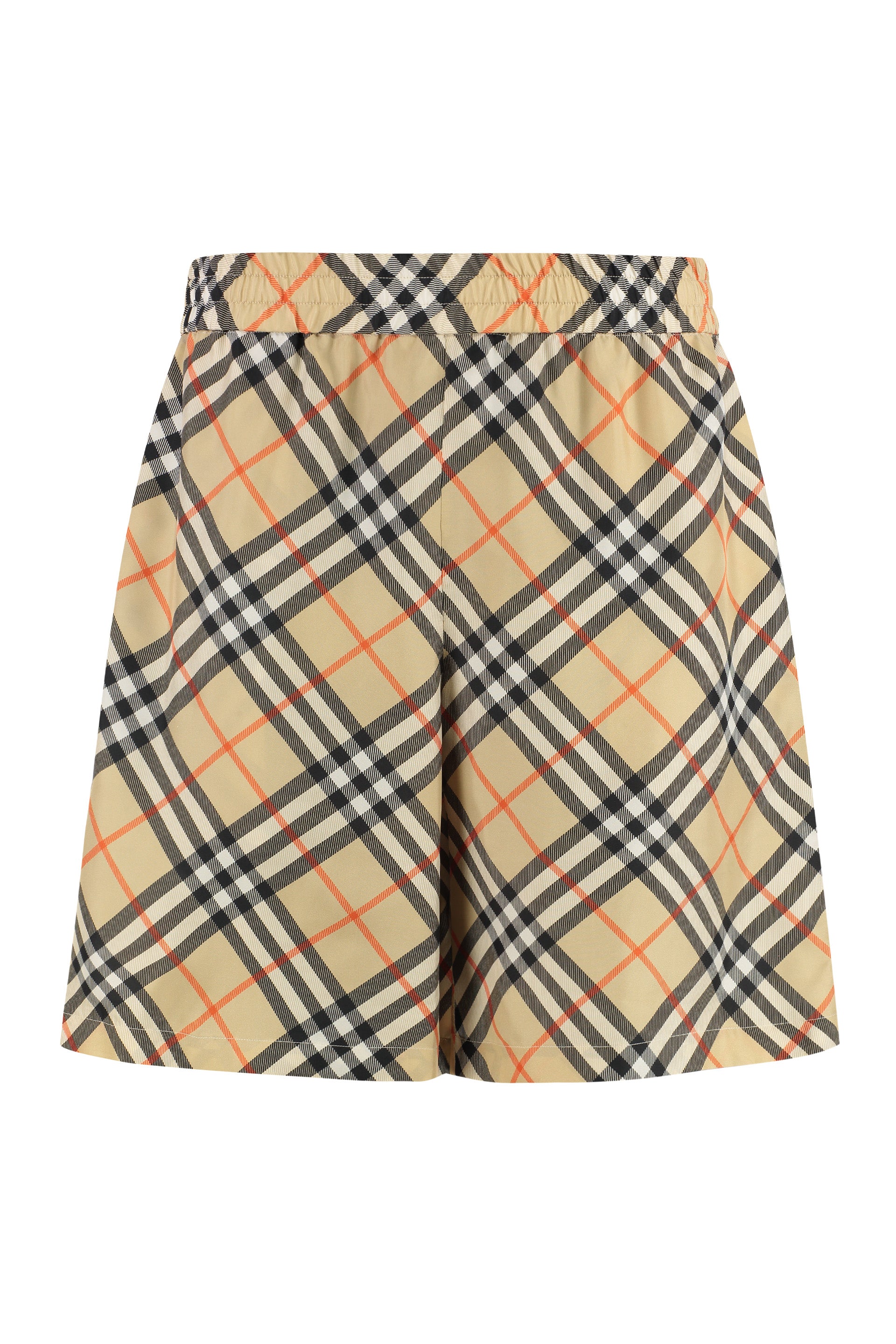 Check motif bermuda shorts
