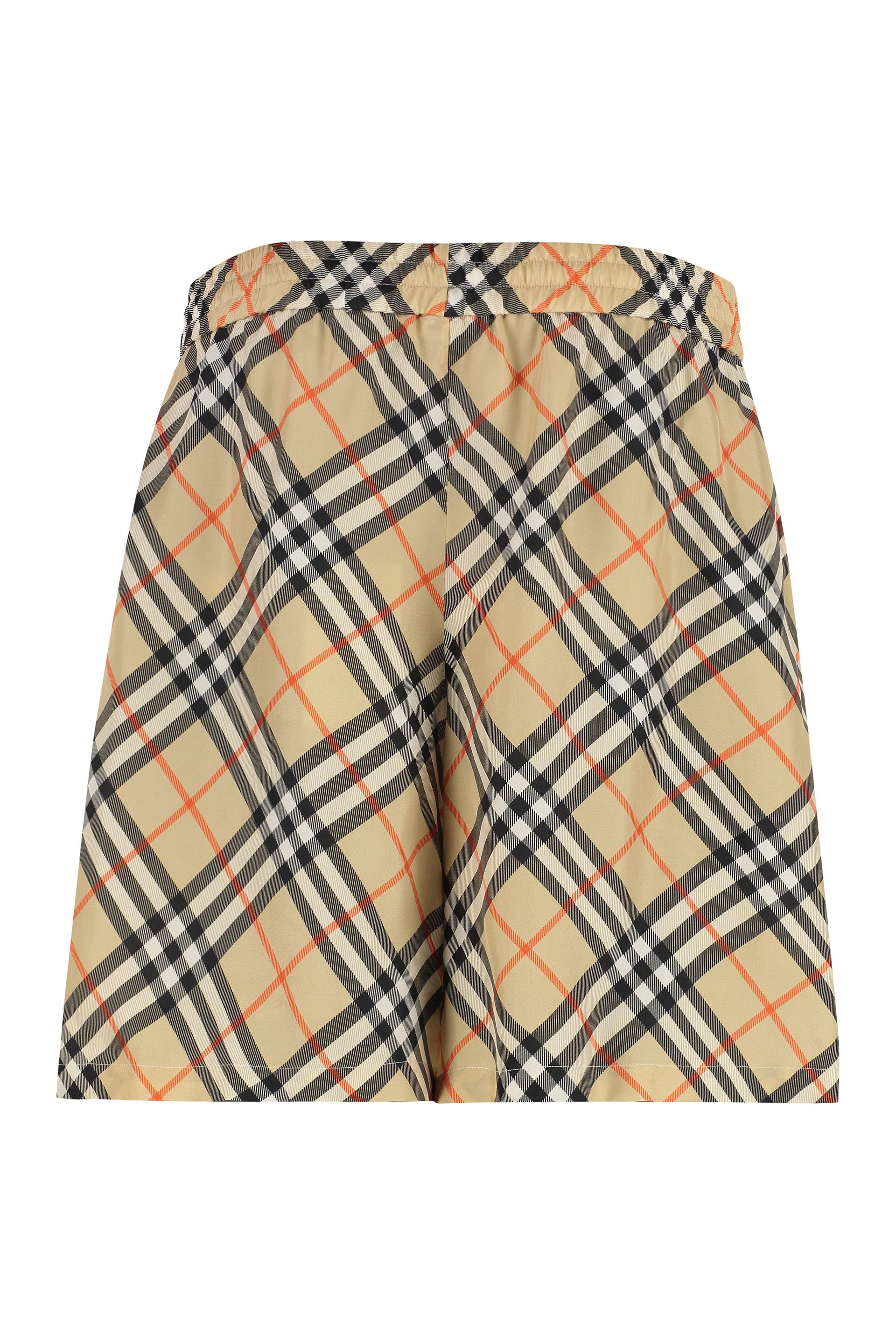 Check motif bermuda shorts