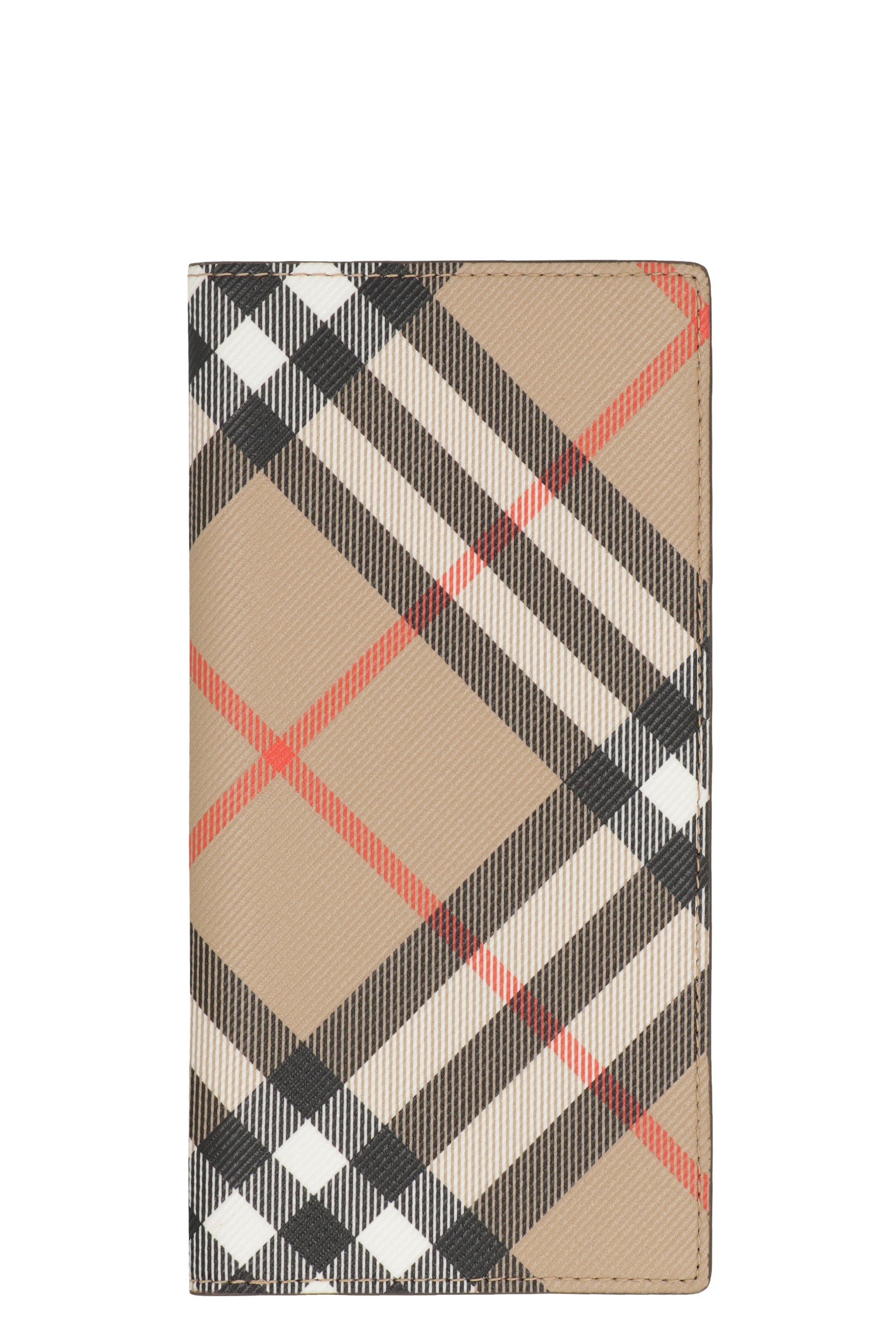 Continental wallet in check motif