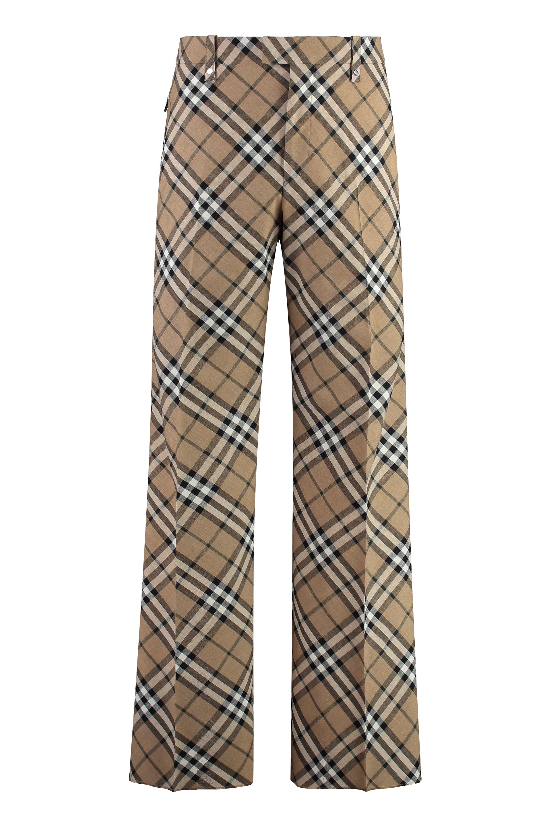 Wool blend trousers