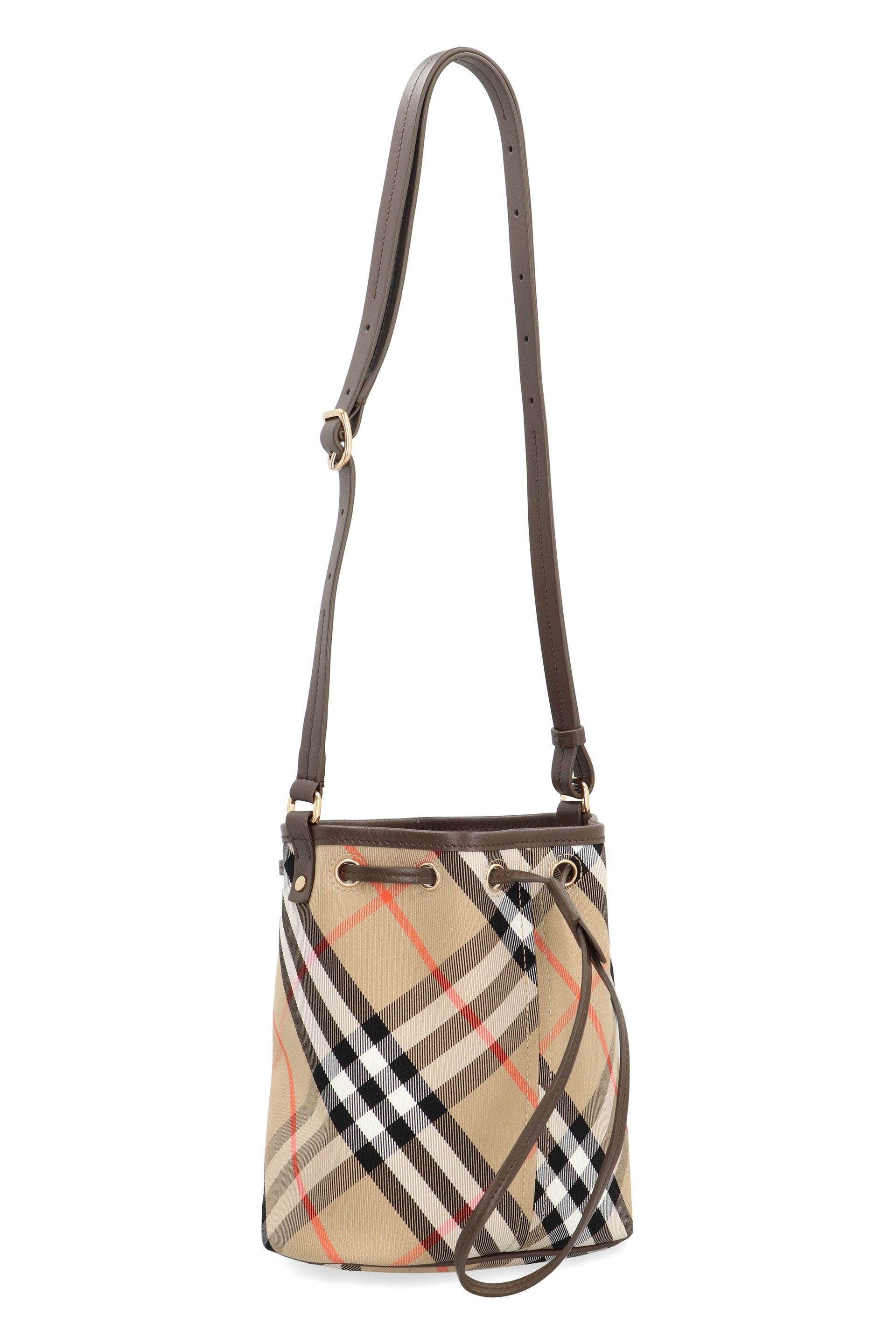 Check Mini bucket bag