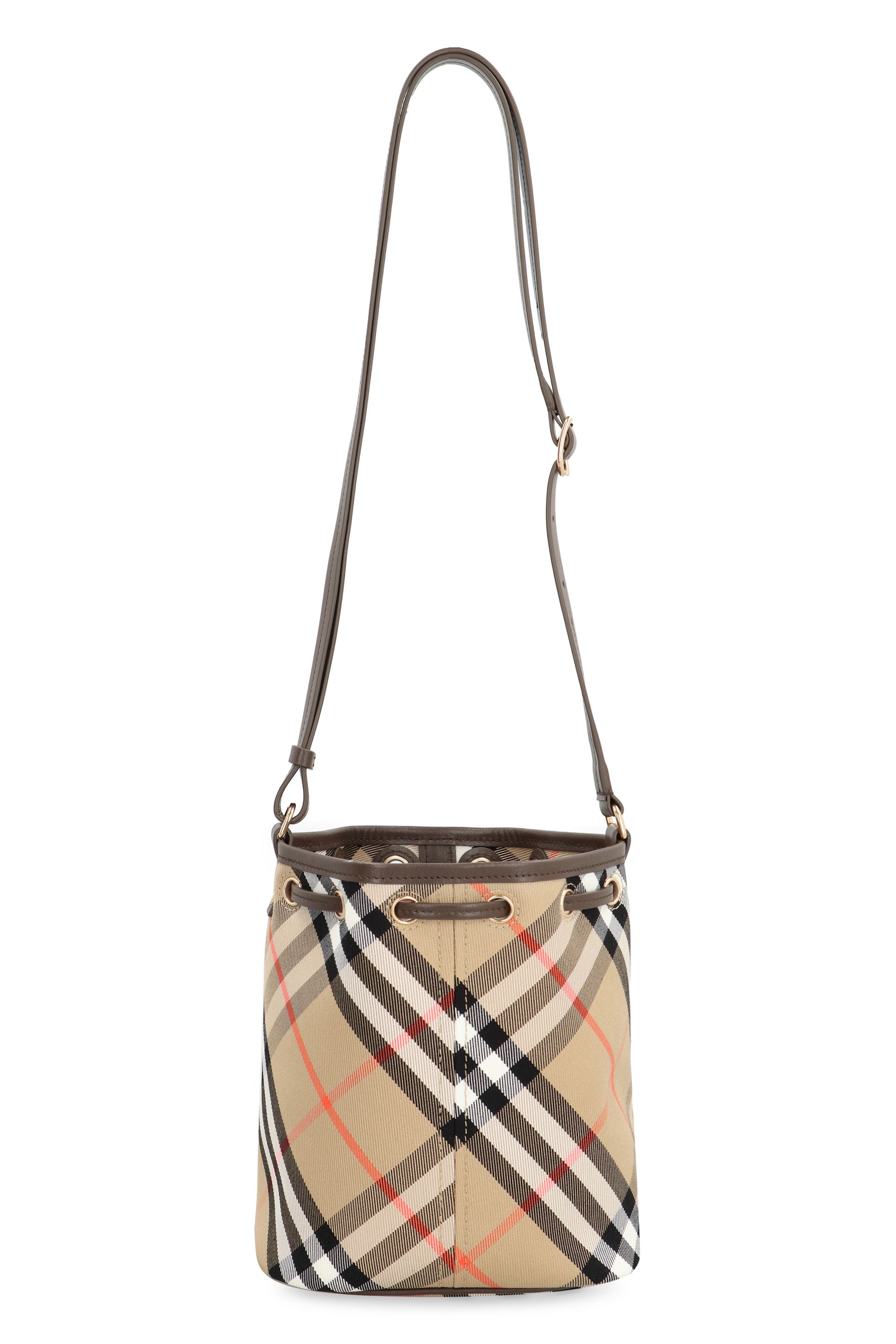 Check Mini bucket bag