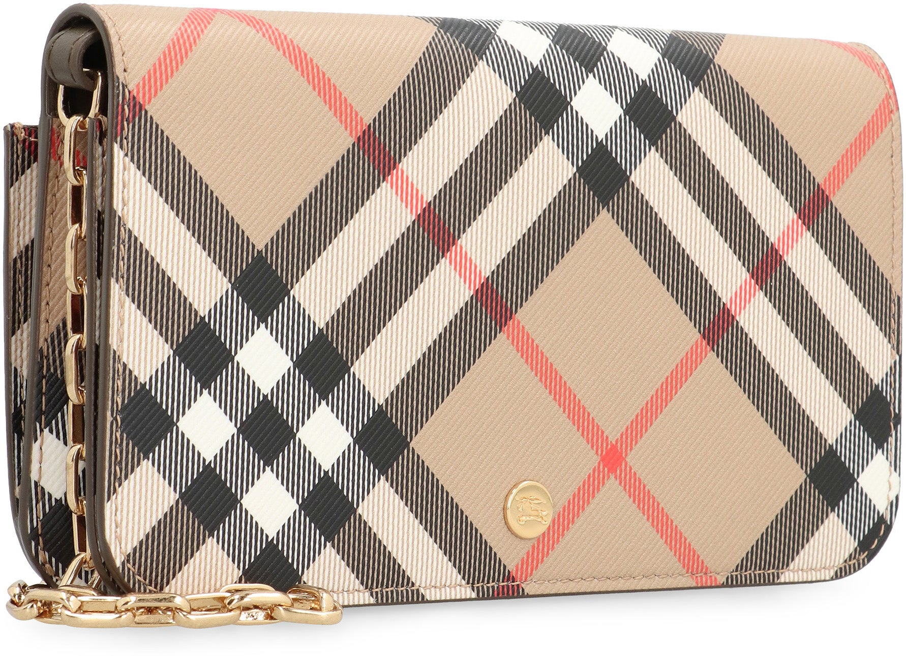 Burberry Check fabric wallet on chain