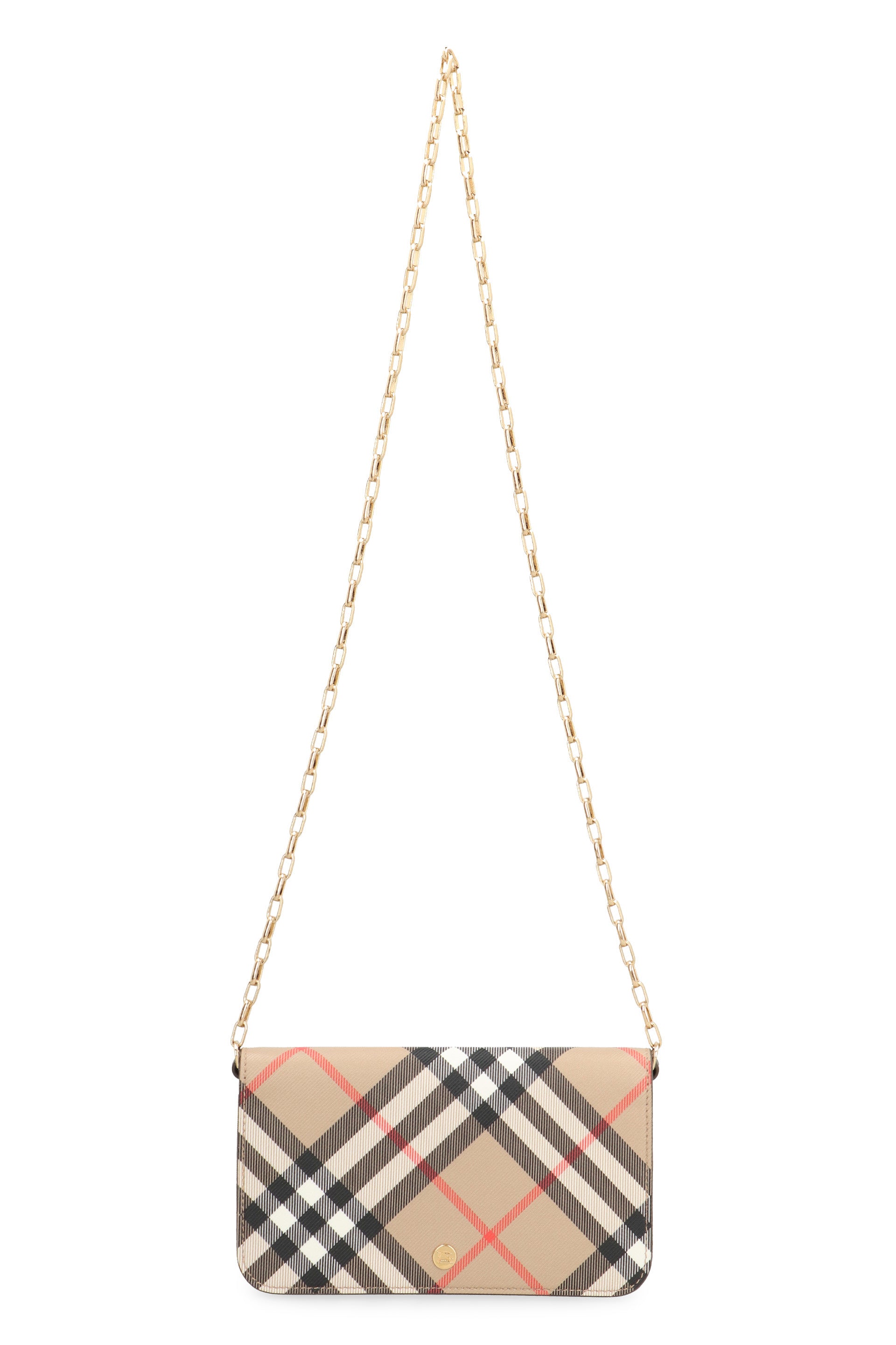 Burberry Check fabric wallet on chain