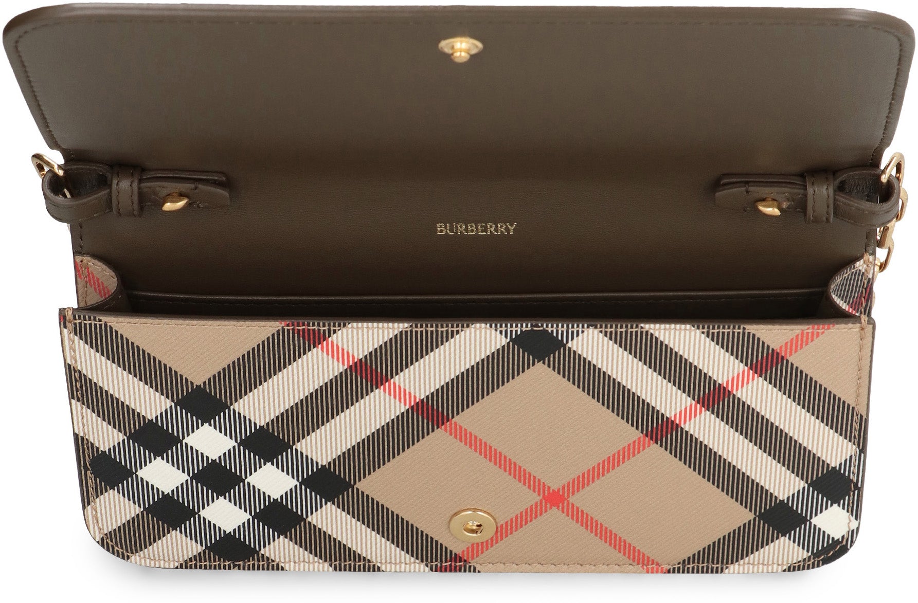 Burberry Check fabric wallet on chain