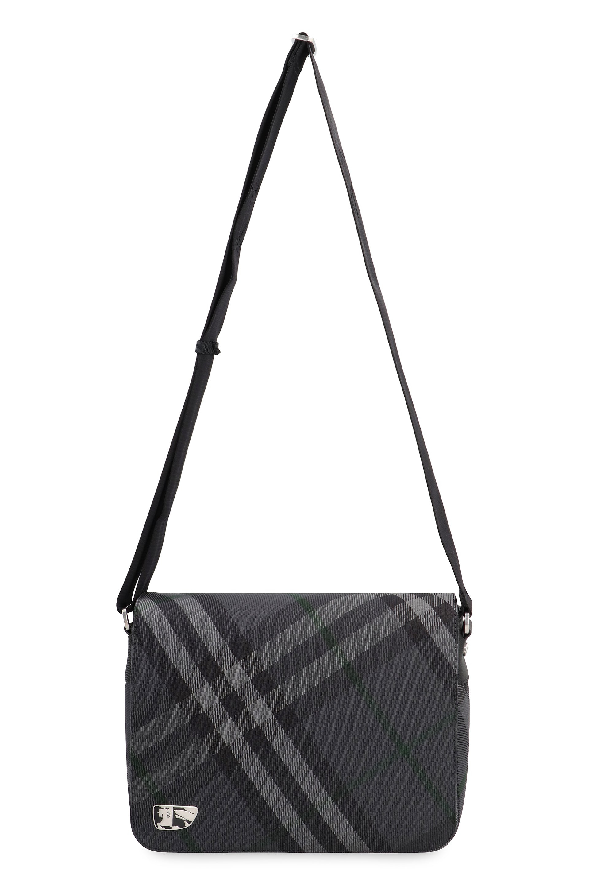 Grid Messenger bag with check motif