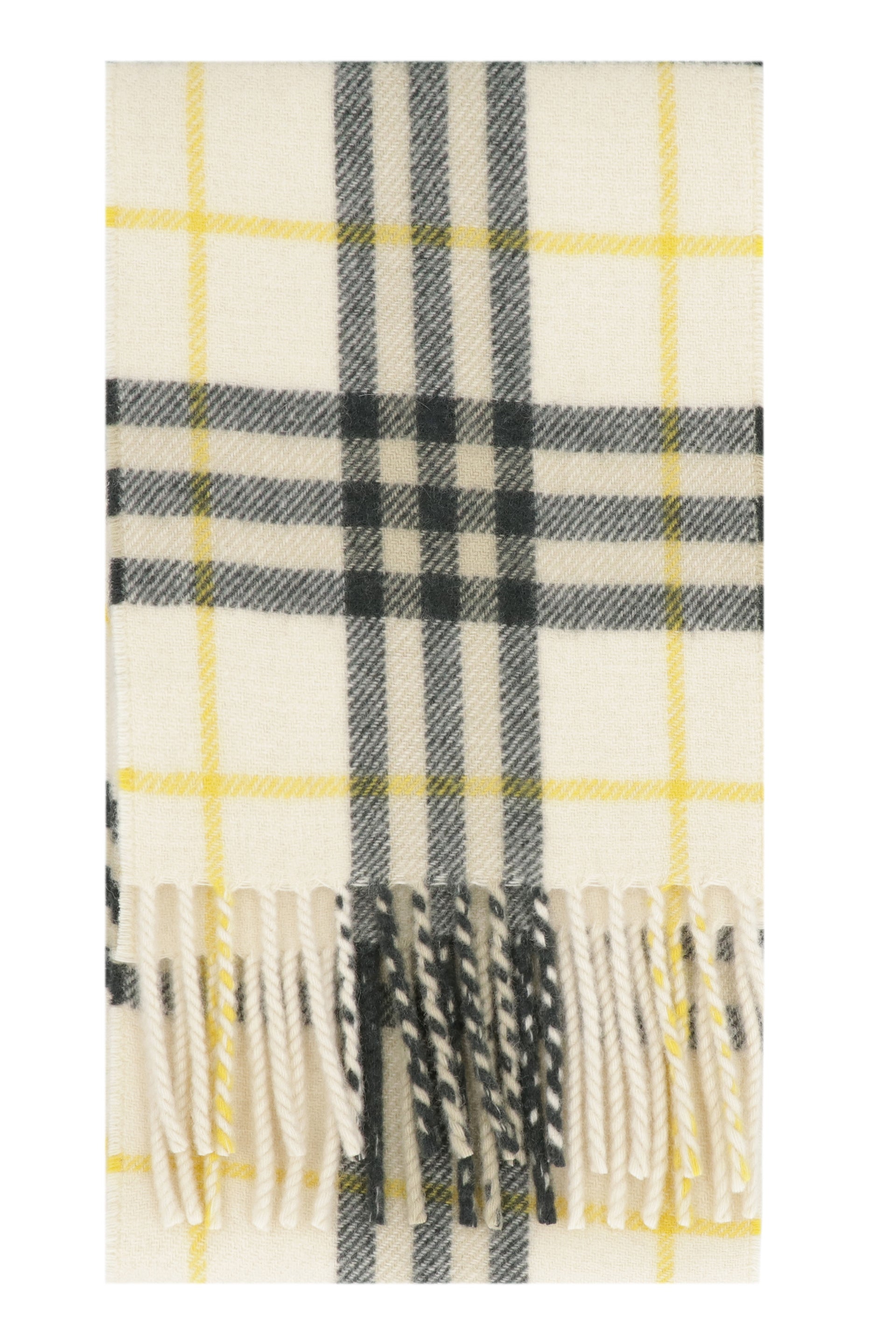 Checked cashmere scarf