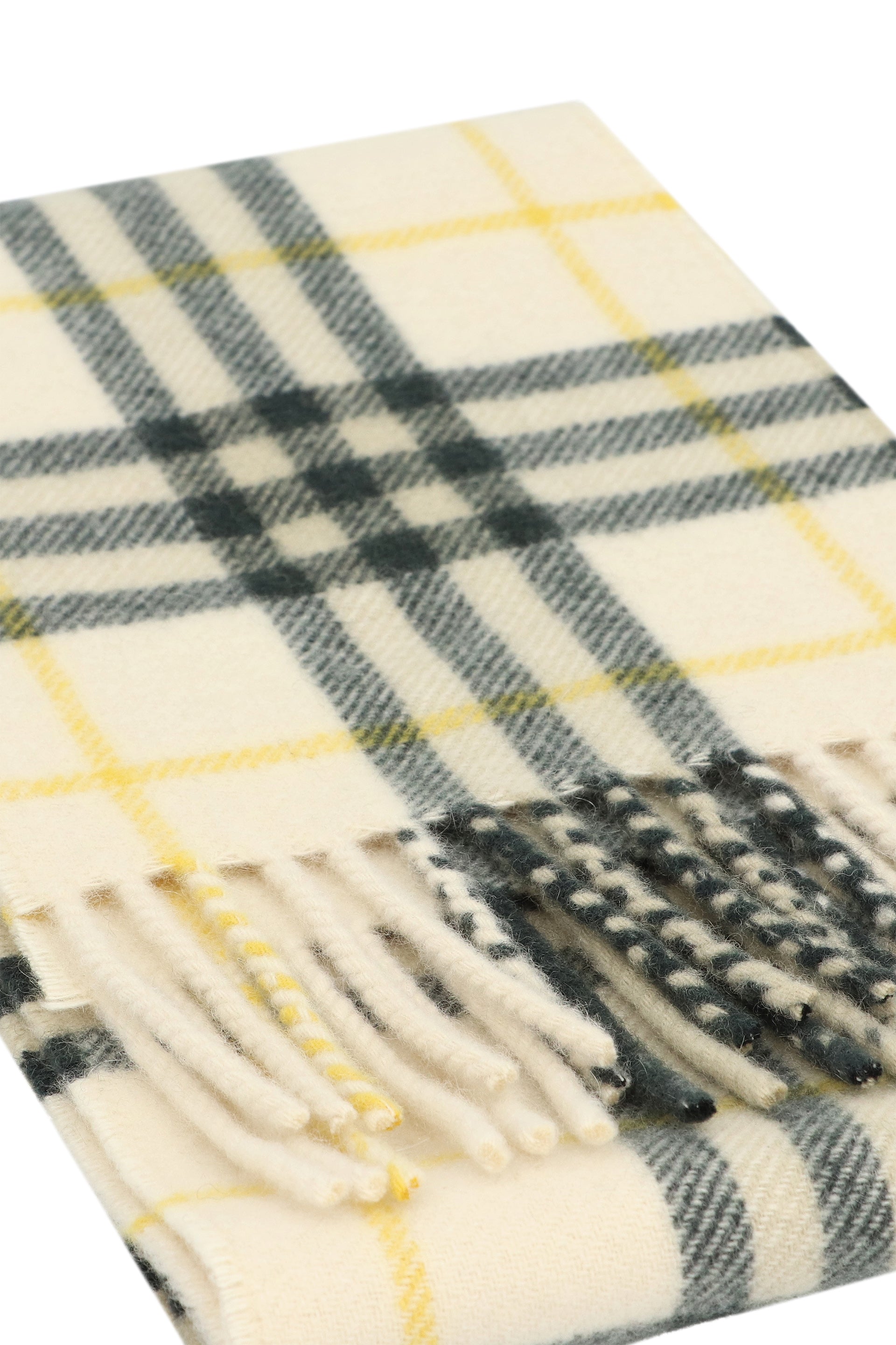 Checked cashmere scarf