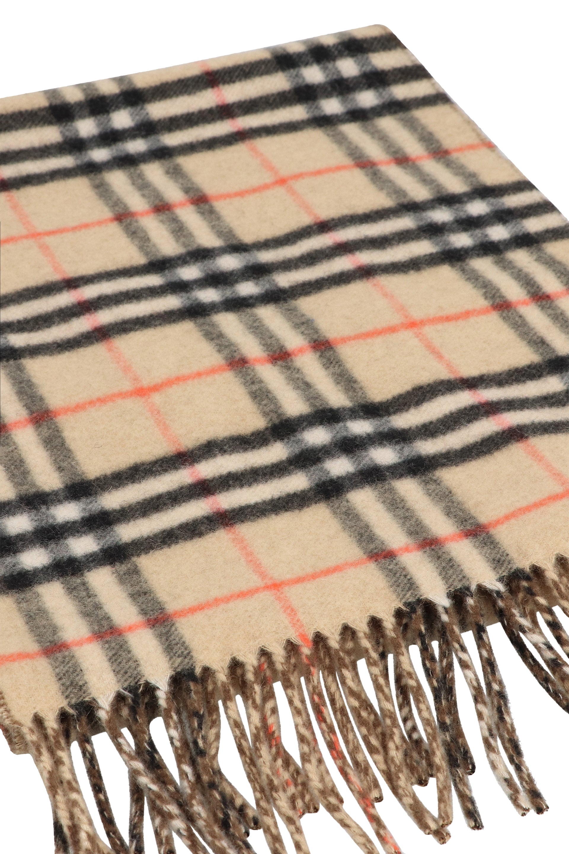 Checked cashmere scarf