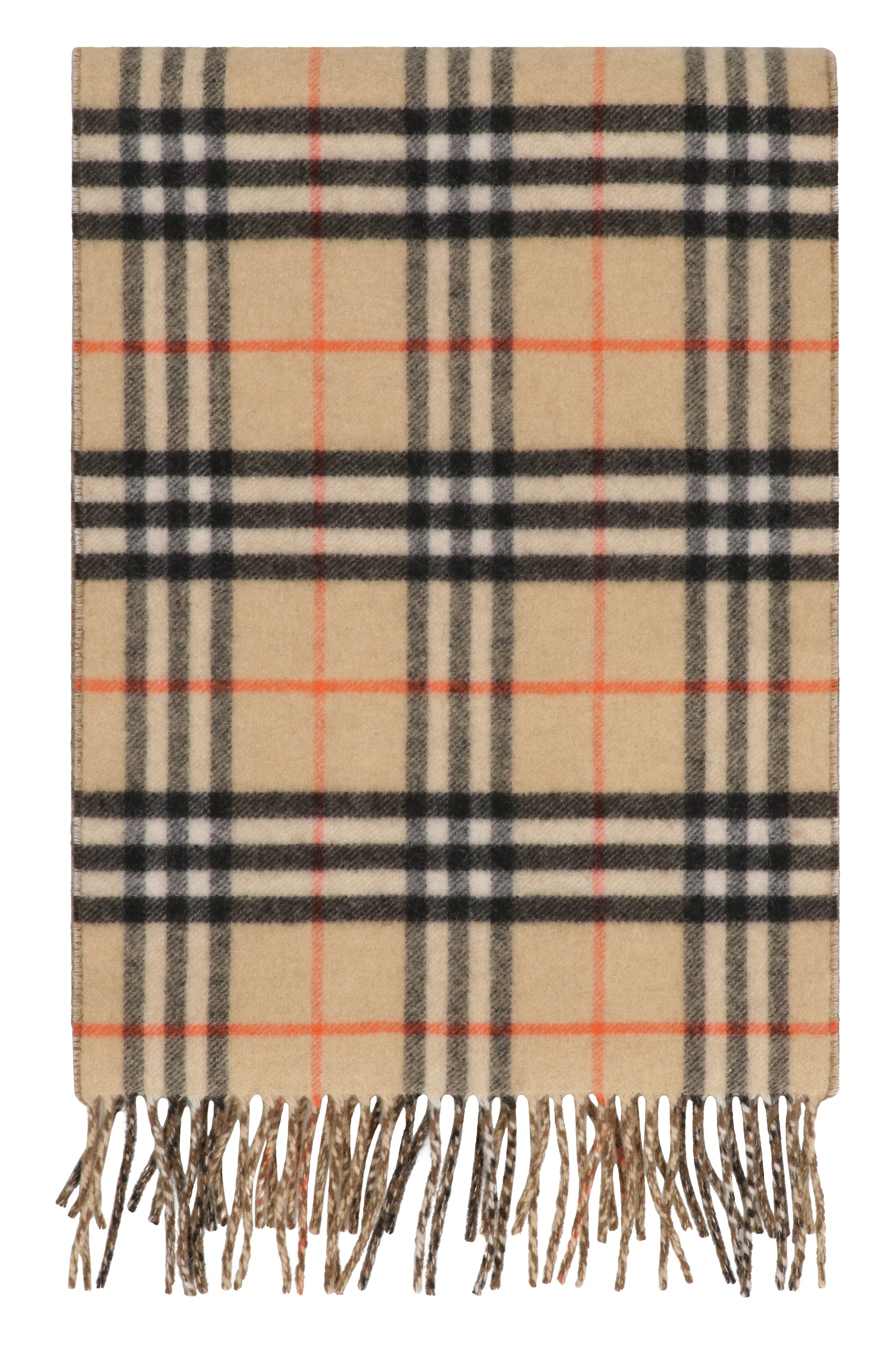 Checked cashmere scarf