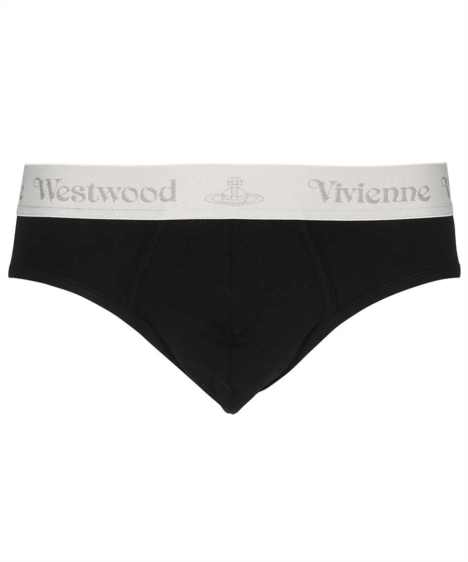 Set of three cotton briefs with logoed elastic band