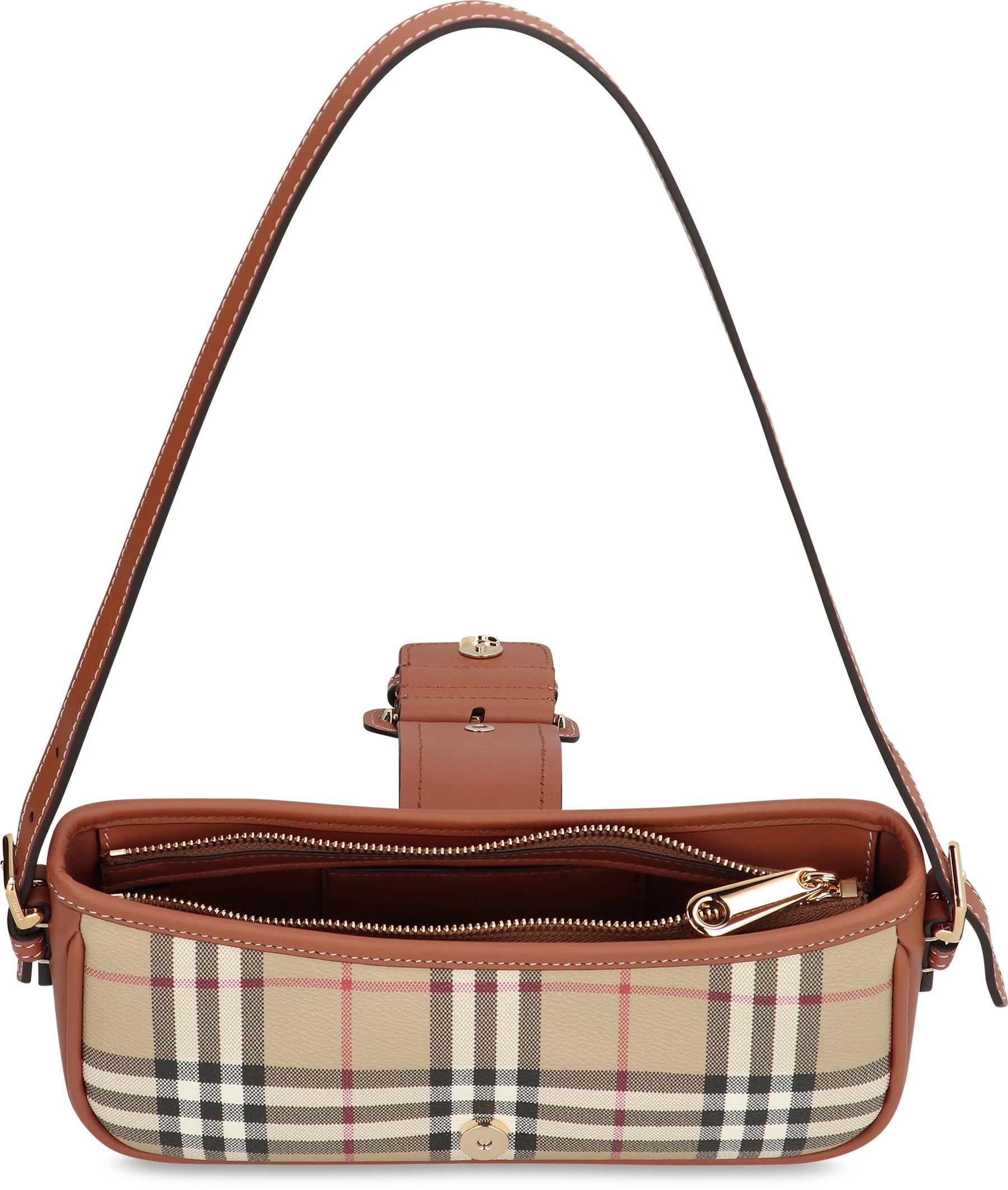 Check print shoulder bag