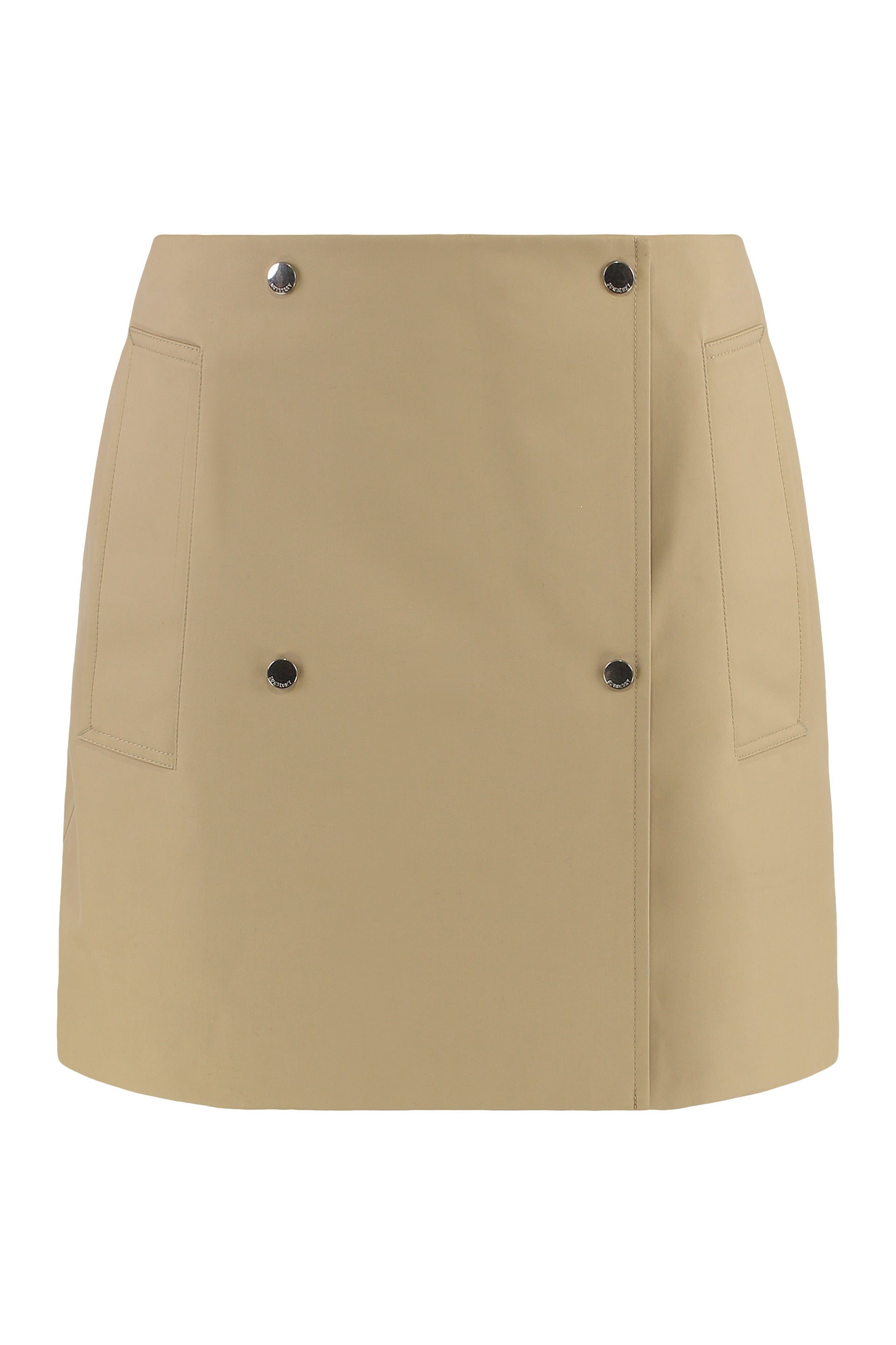 Miniskirt trench in double gabardine