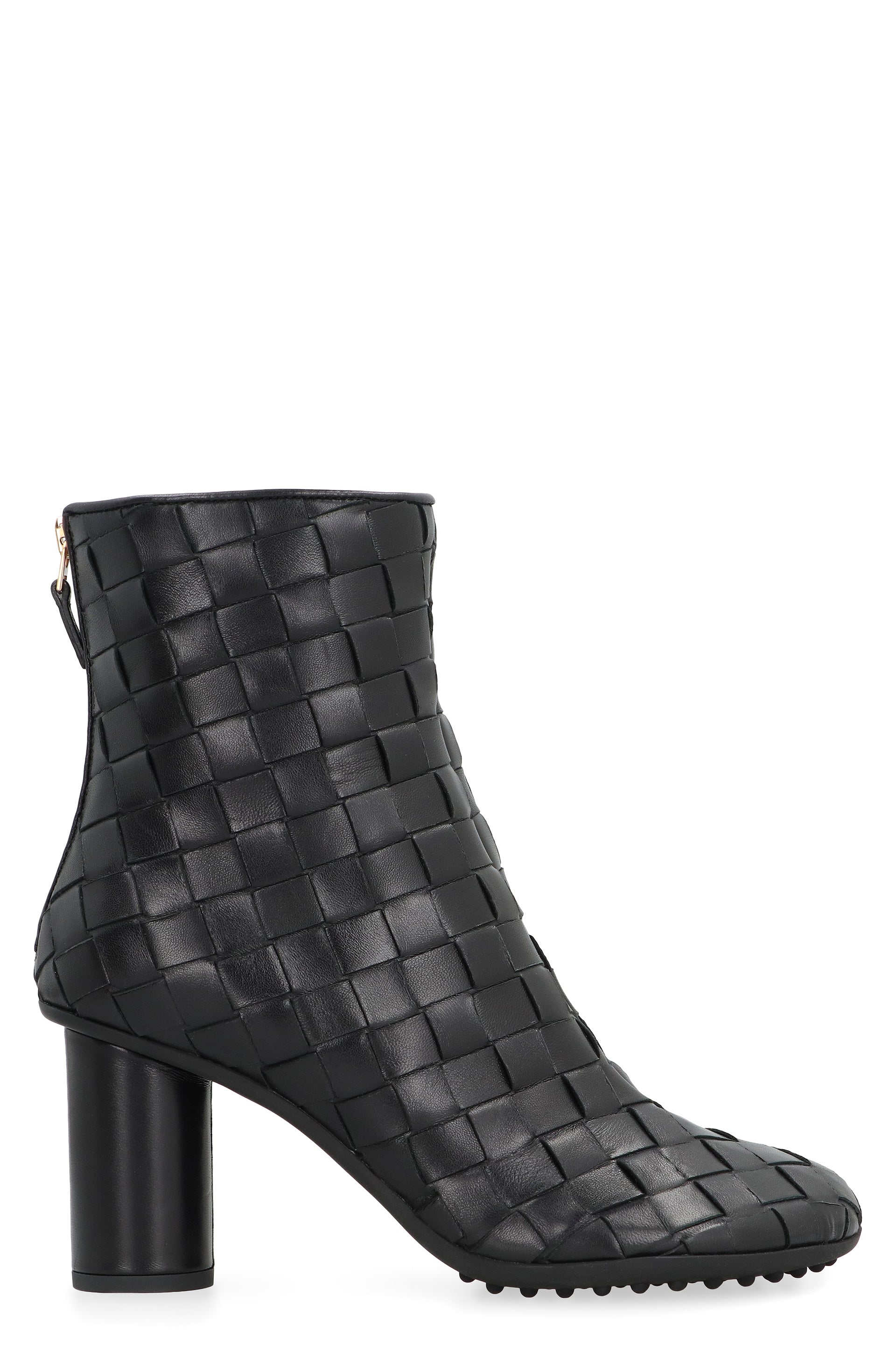 Atomic leather ankle boots