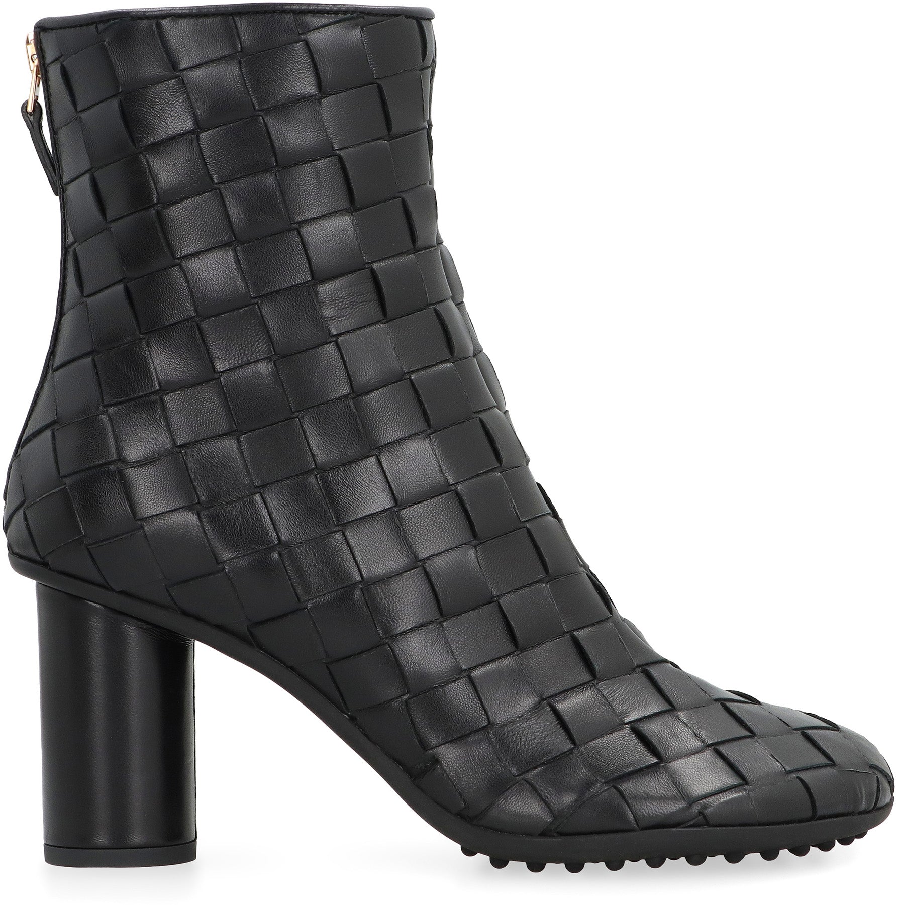 Atomic leather ankle boots