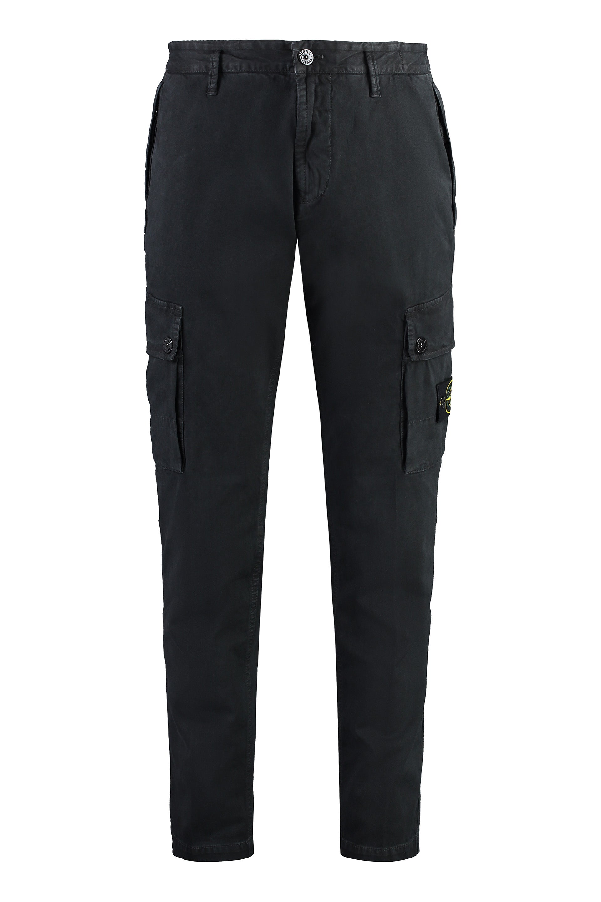 Stretch cotton cargo trousers