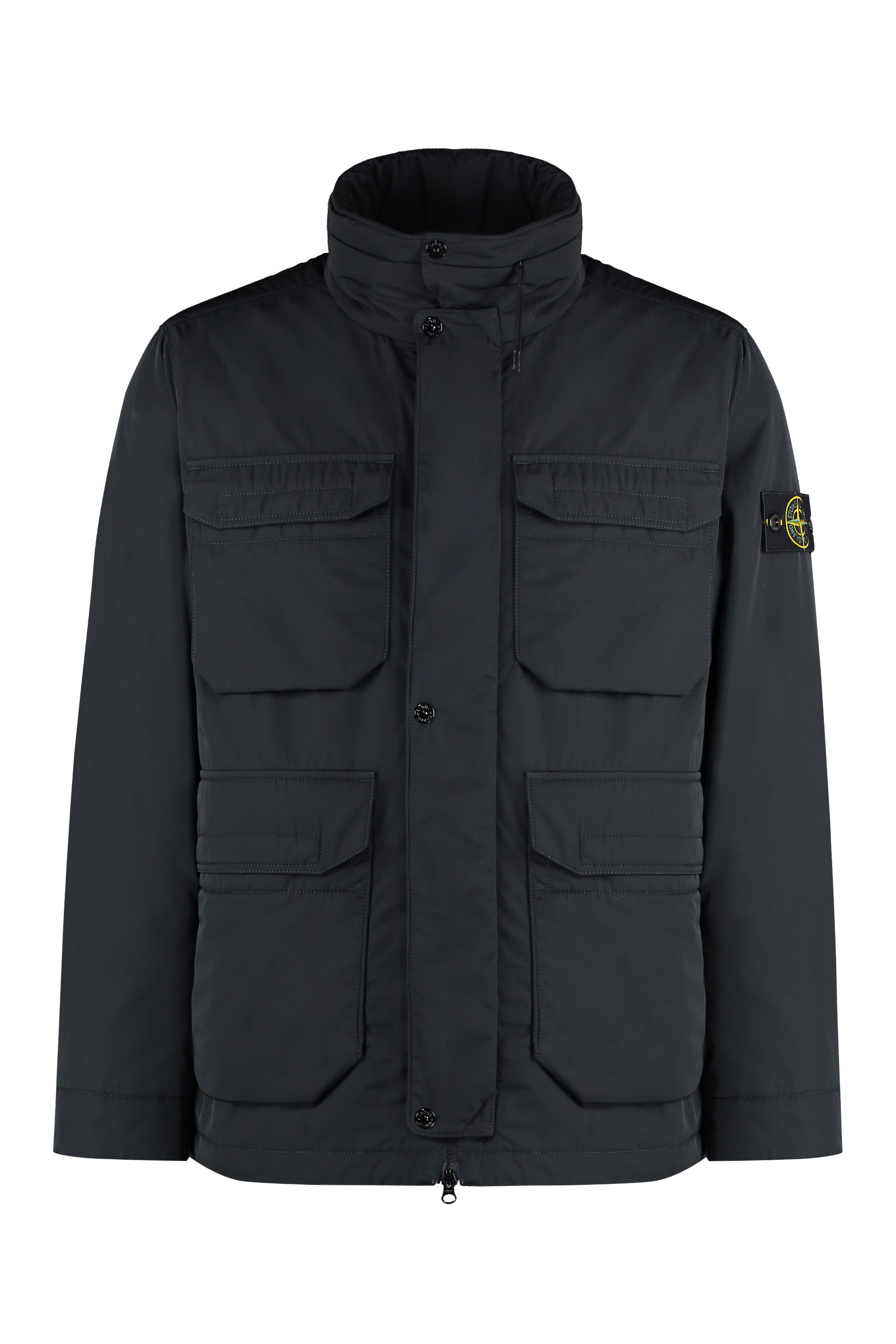 Technical fabric hooded jacket