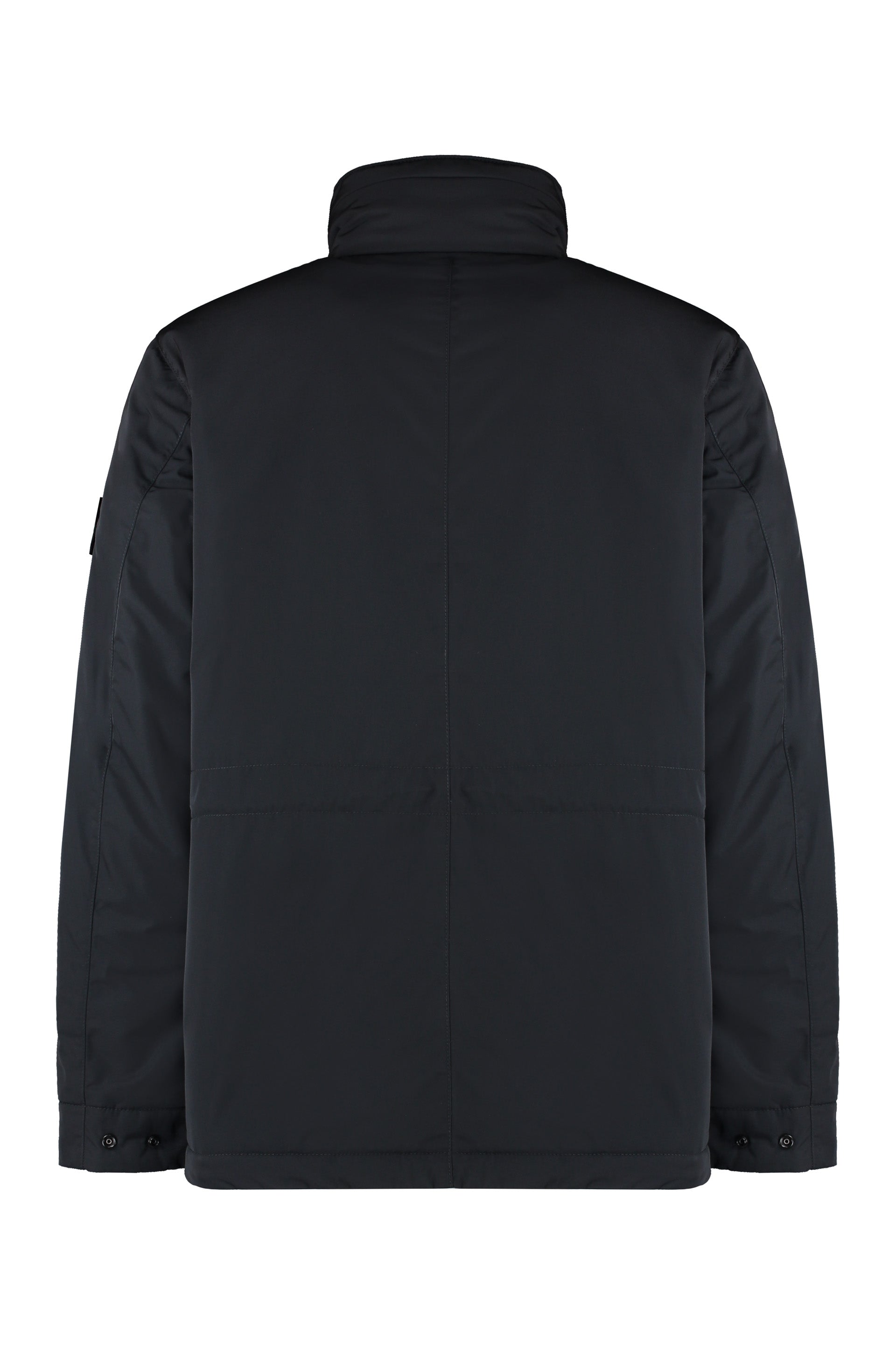 Technical fabric hooded jacket