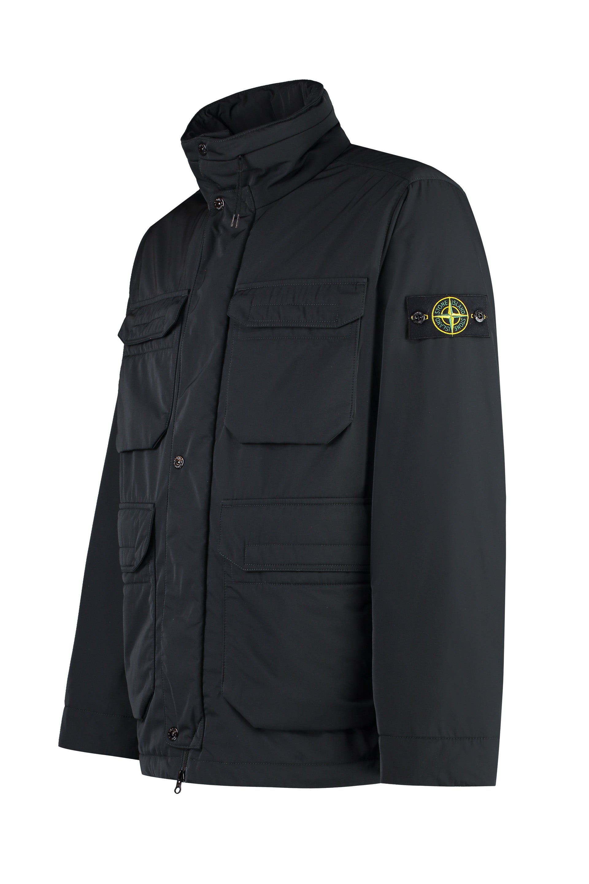 Technical fabric hooded jacket