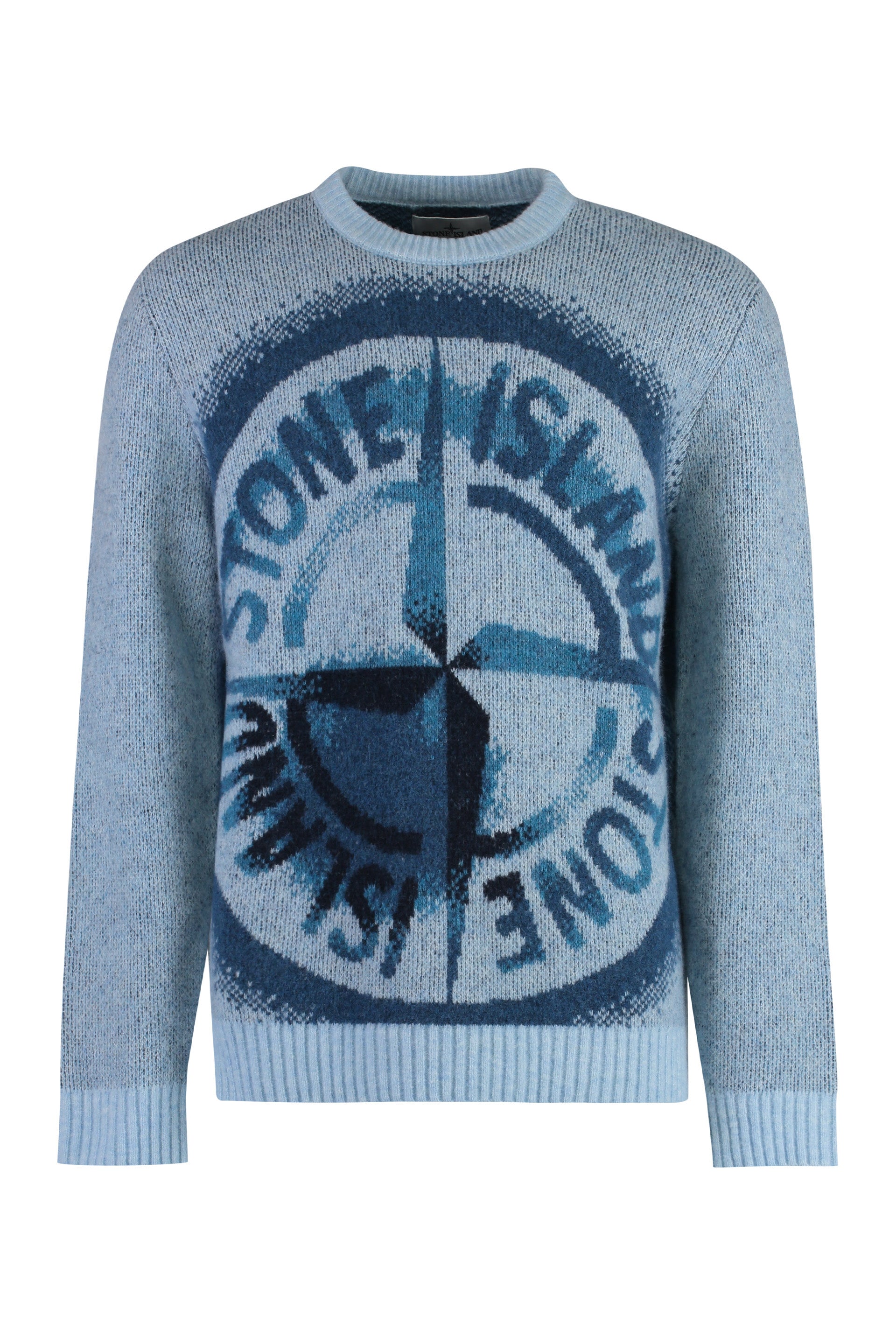 Wool-blend crew-neck sweater