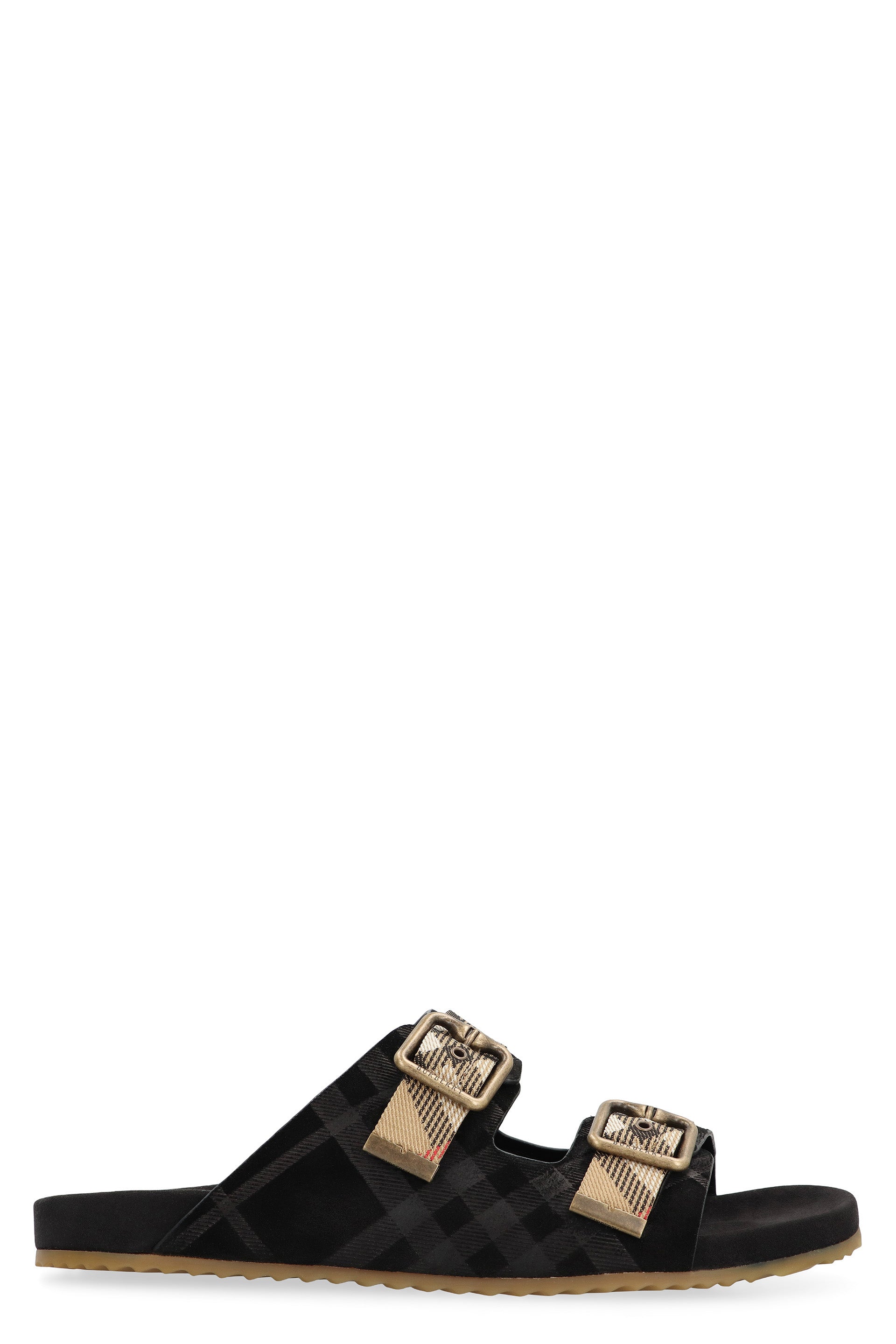 Urchin sandals in suede Check