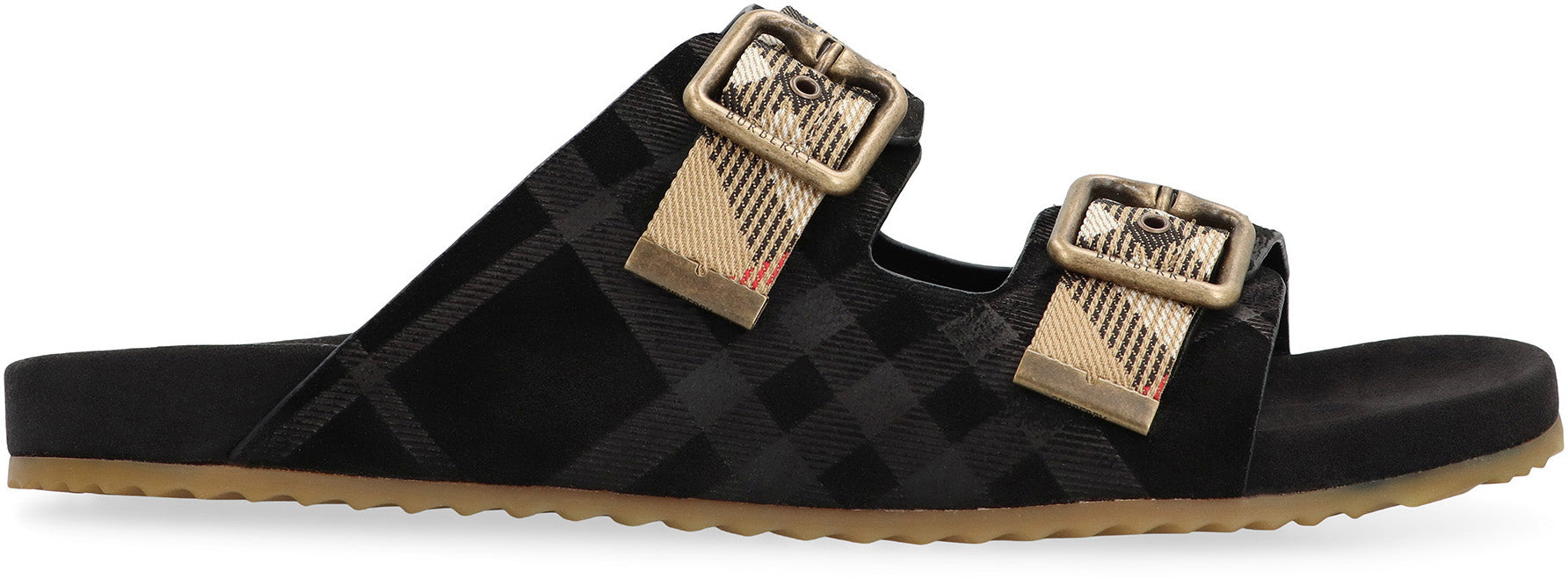 Urchin sandals in suede Check