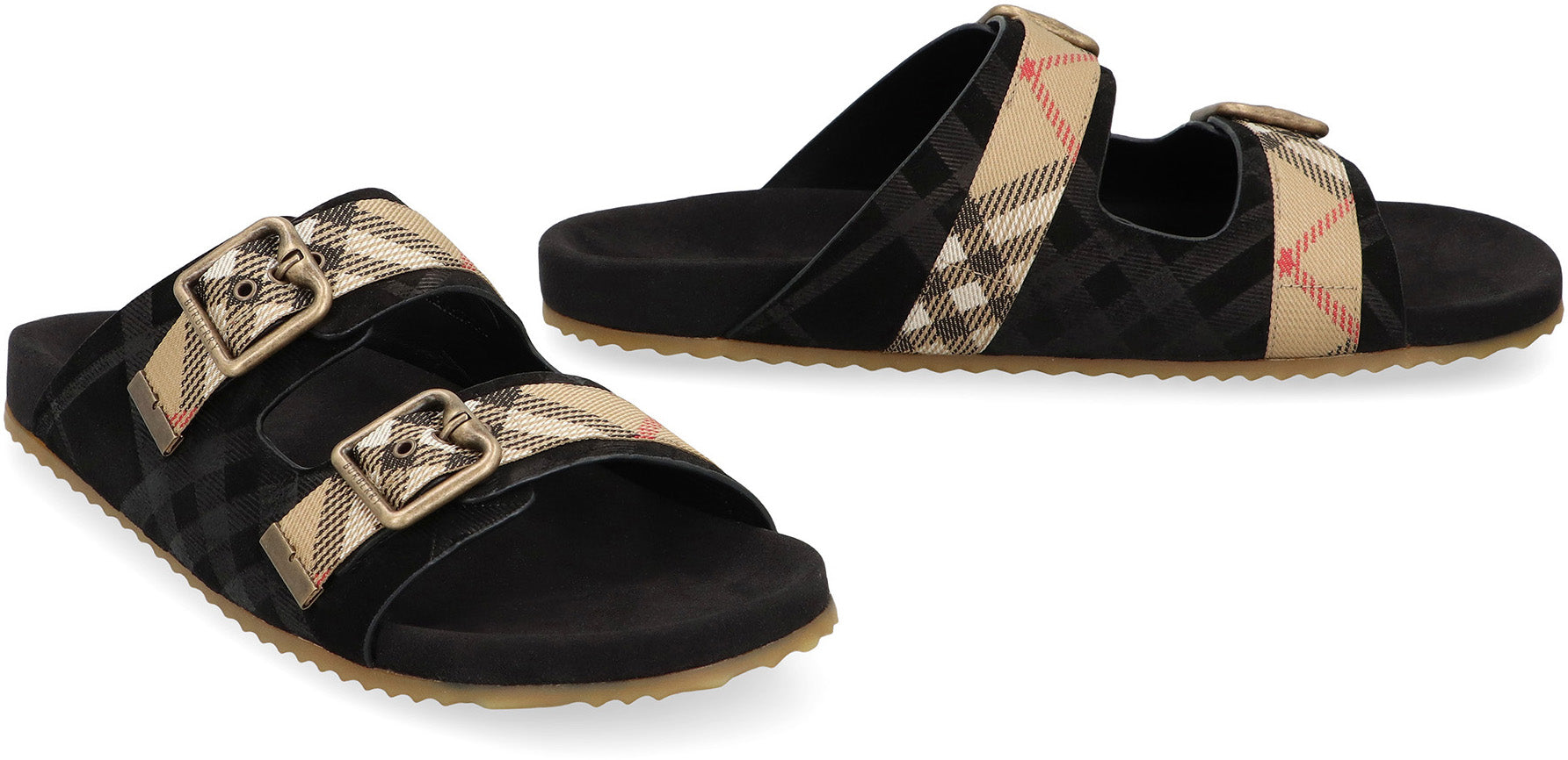 Urchin sandals in suede Check