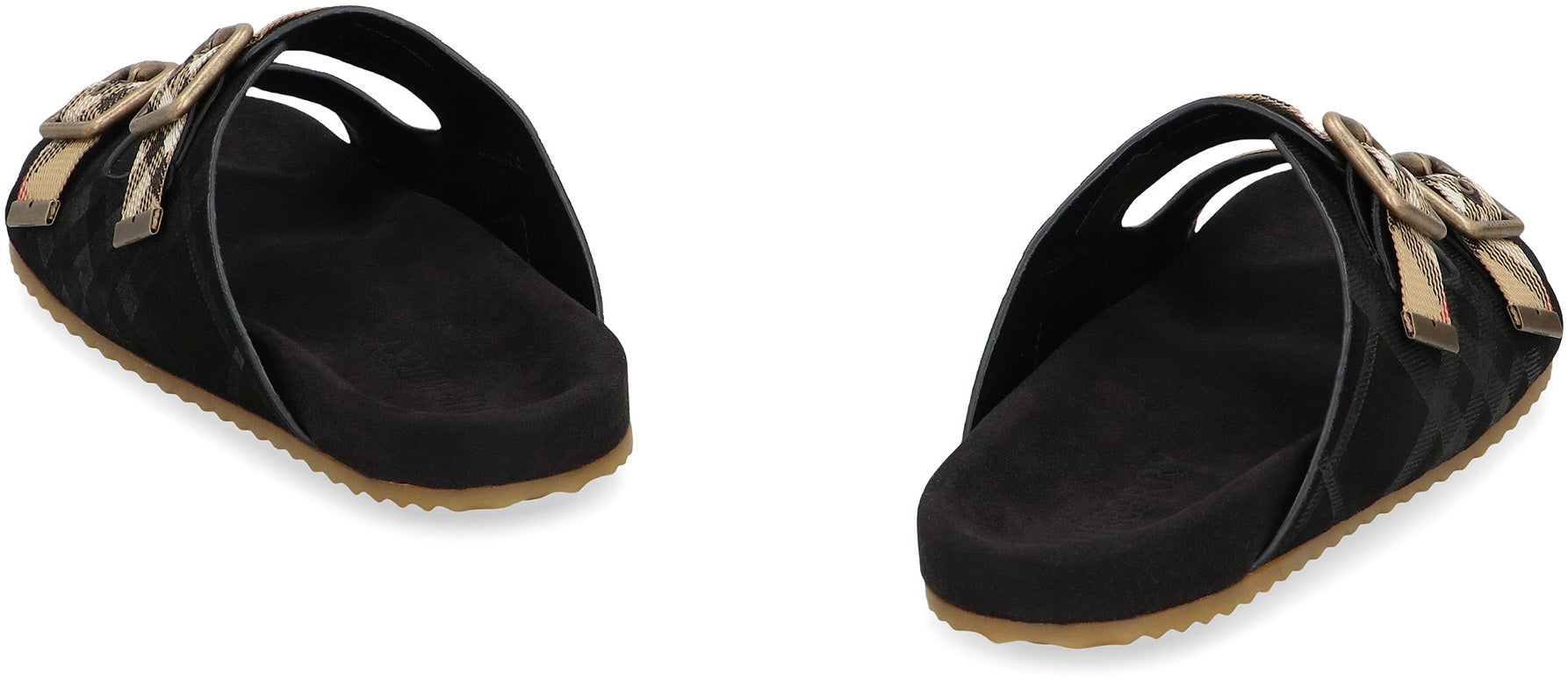 Urchin sandals in suede Check