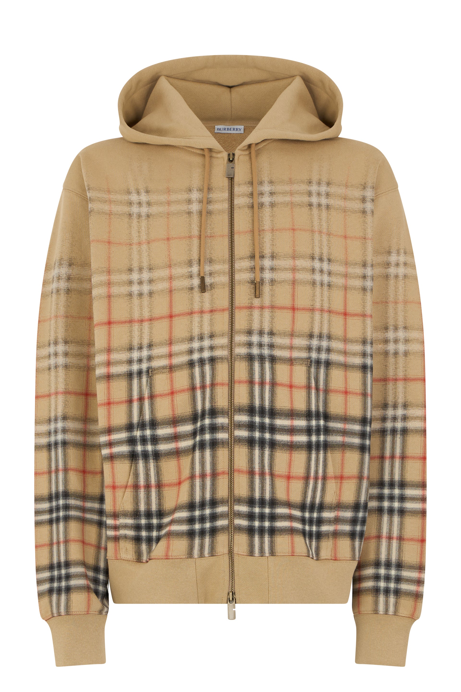 Hoodie with zipper in cotton