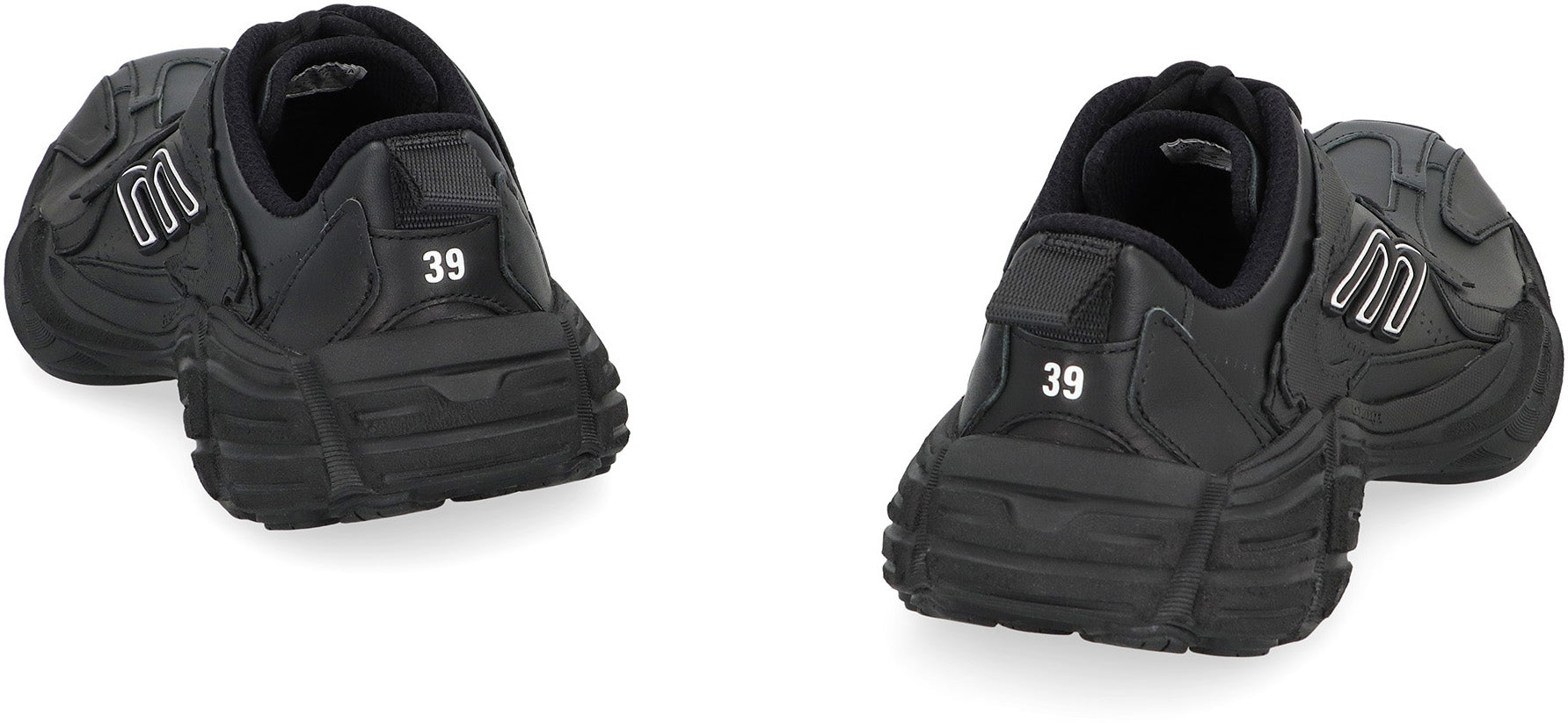 Monday leather and fabric low-top sneakers