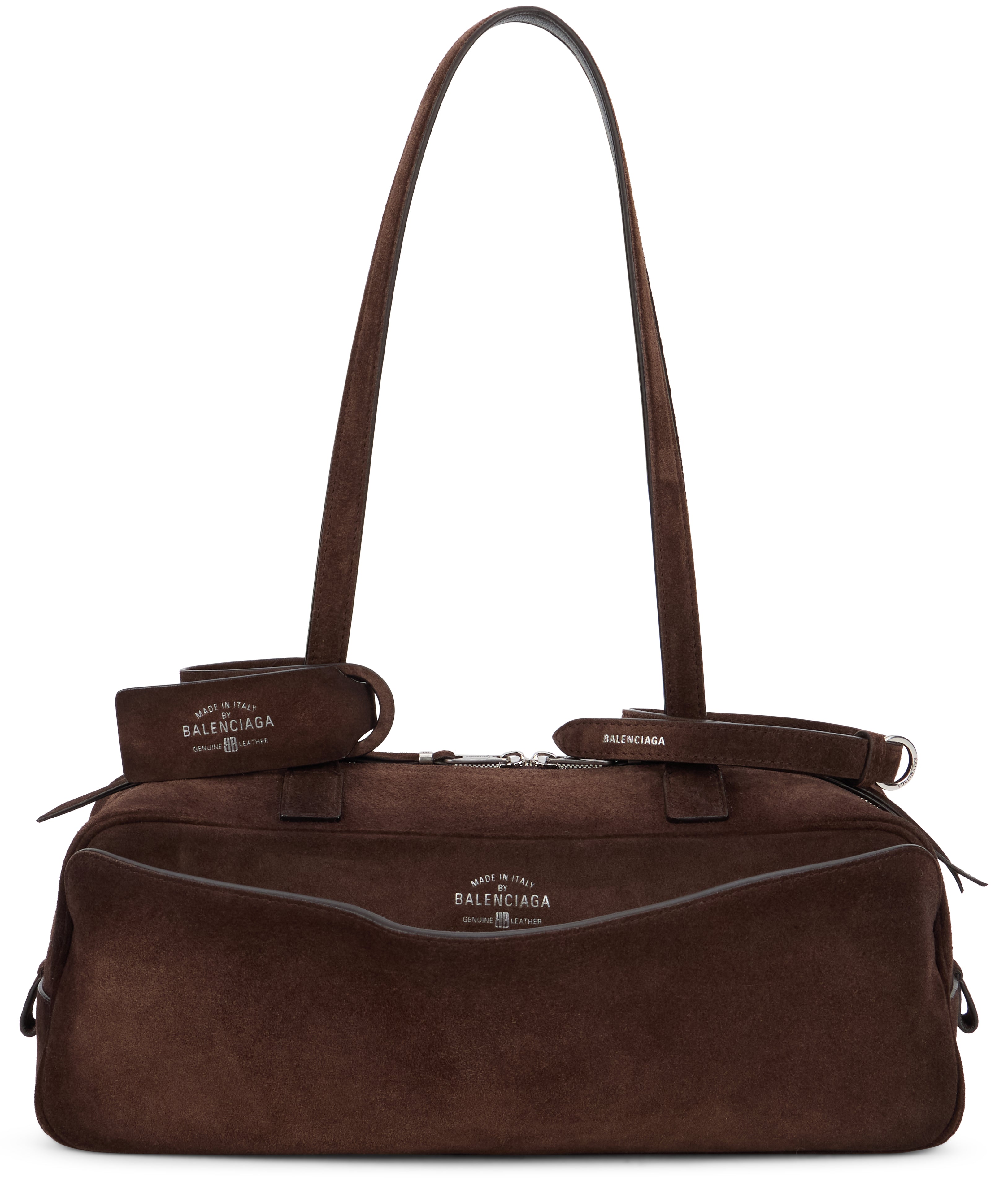 Bowling bag Carrie small in suede leather