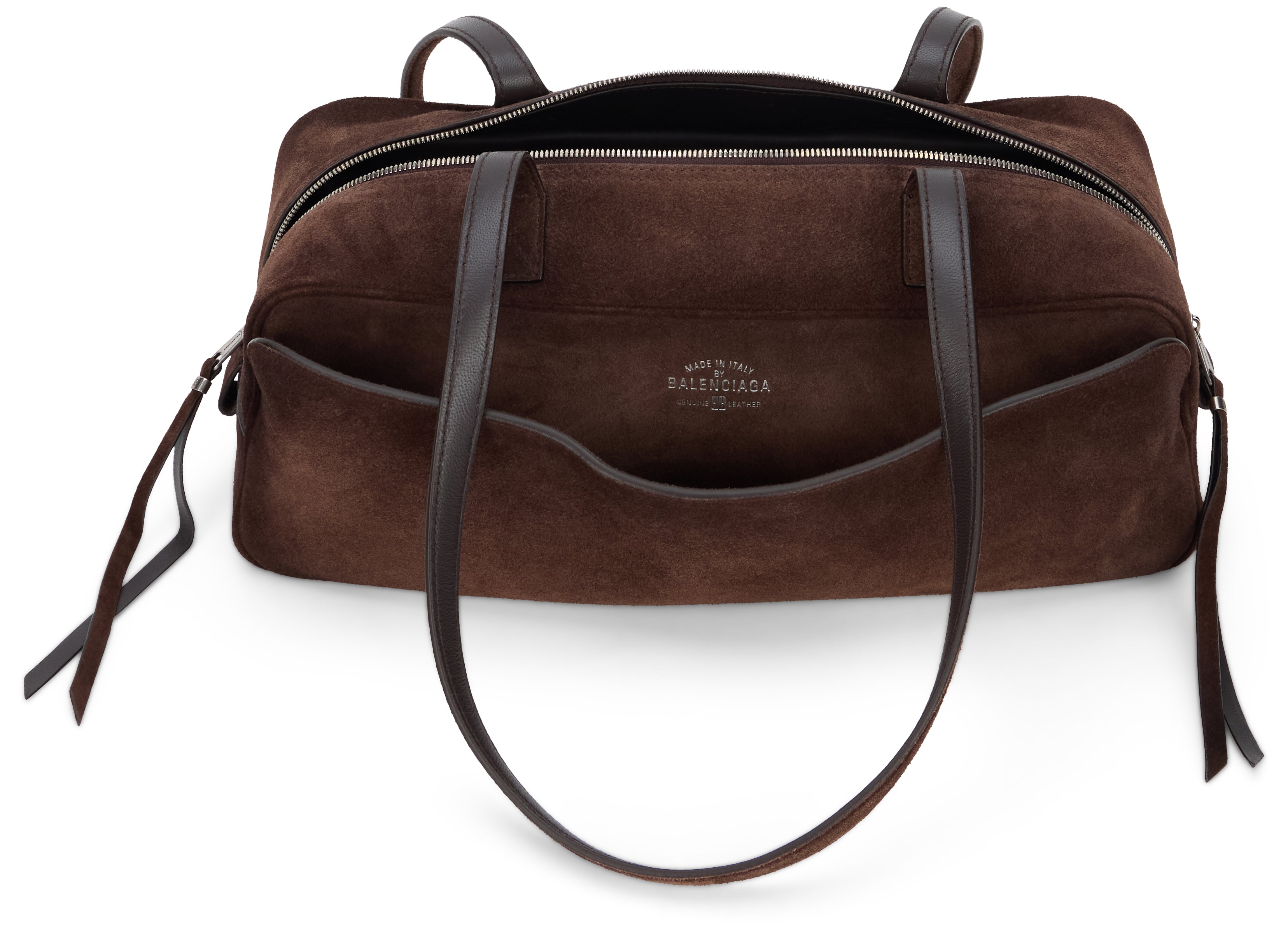 Bowling bag Carrie small in suede leather