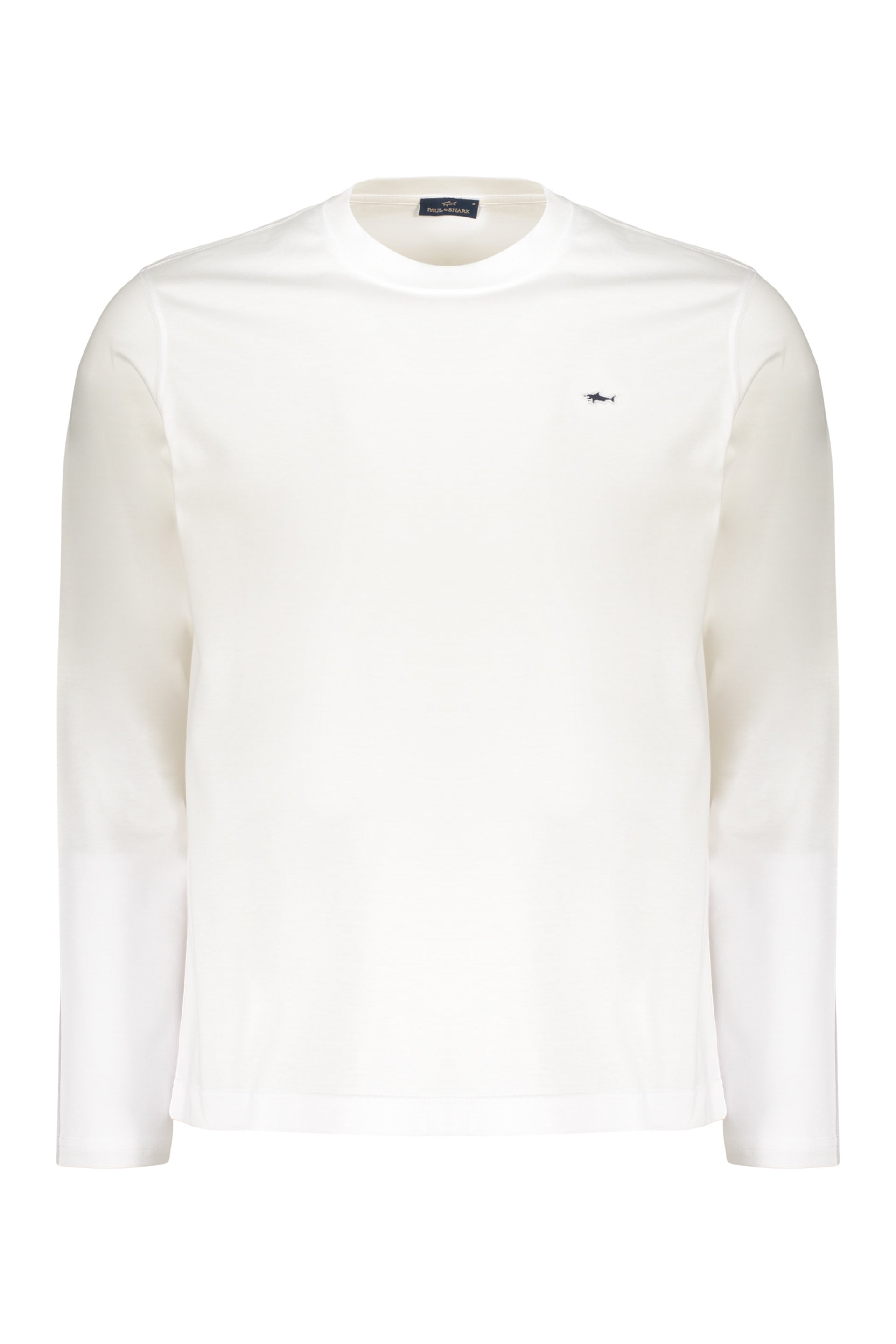 White long-sleeve t-shirt with a minimalist design