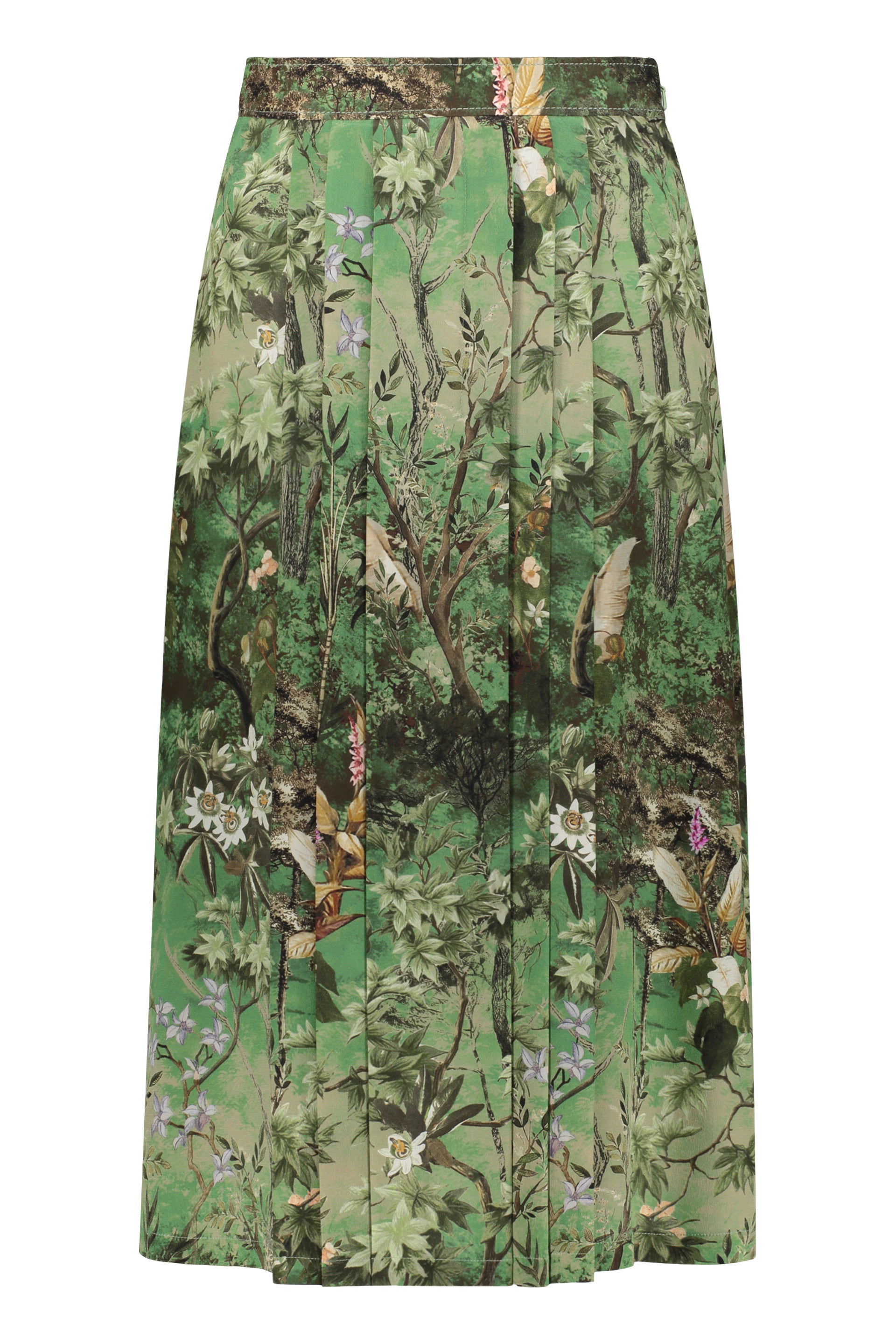 Printed silk skirt