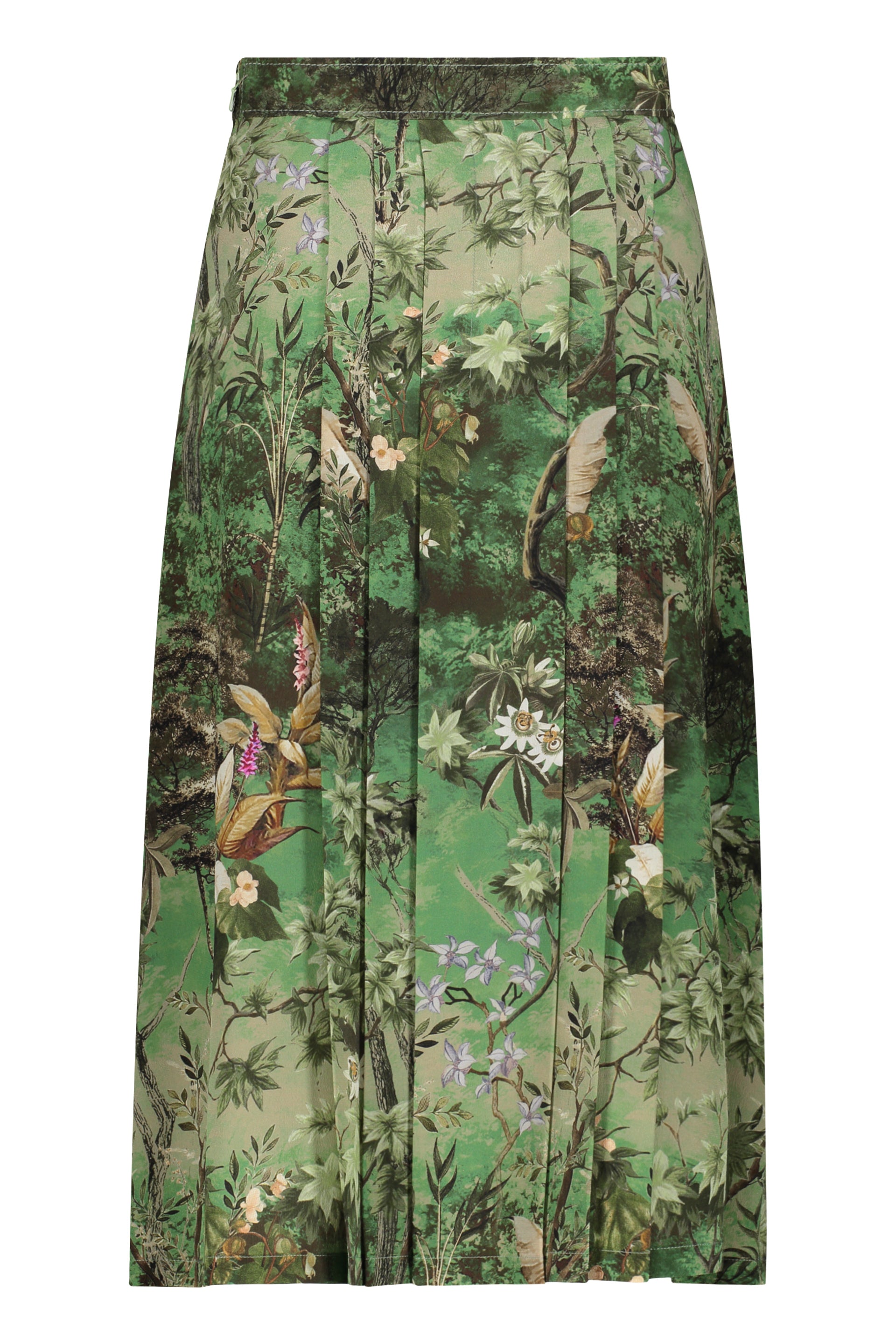 Printed silk skirt