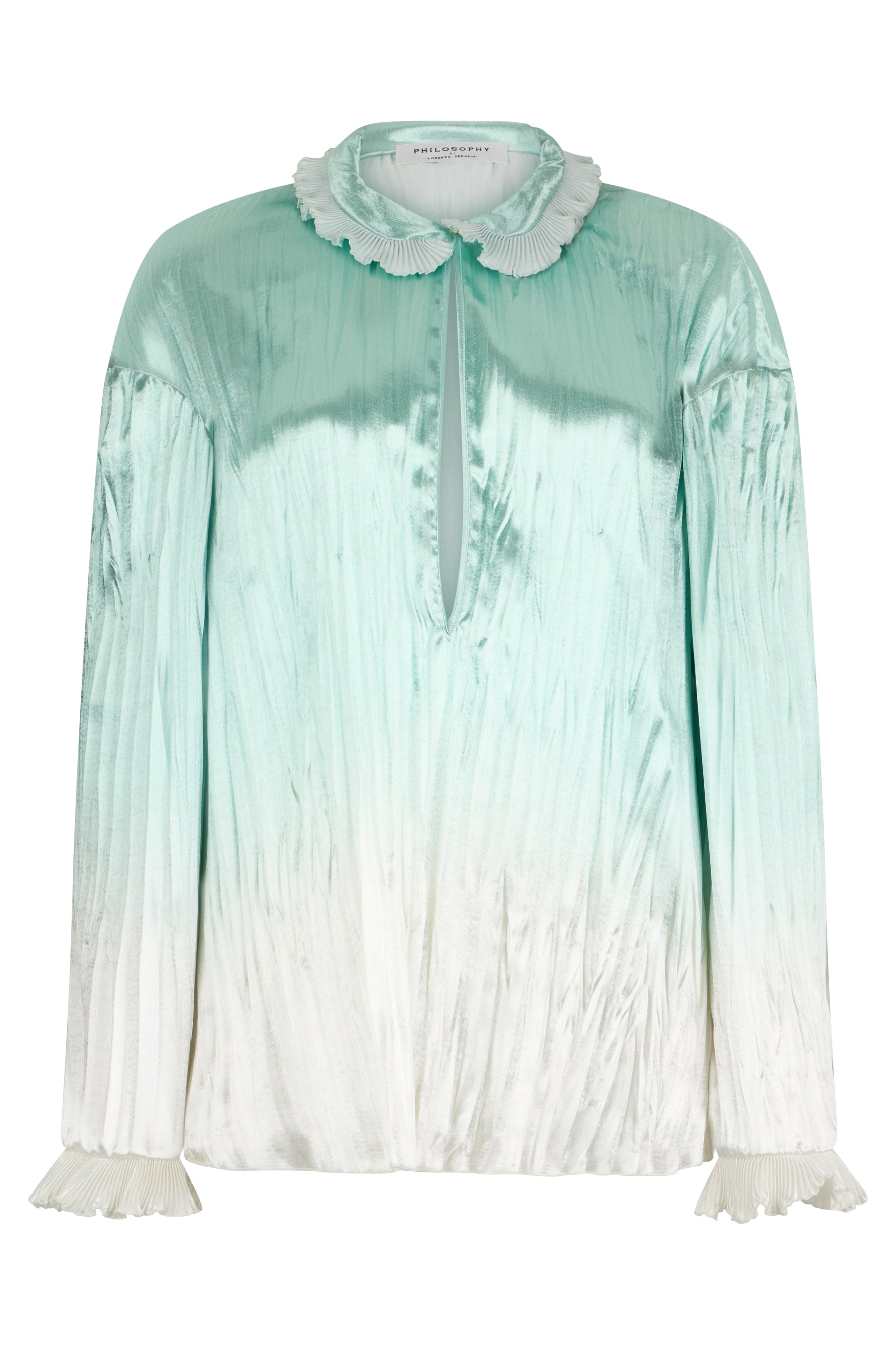 Elegant translucent blouse with a faded effect.