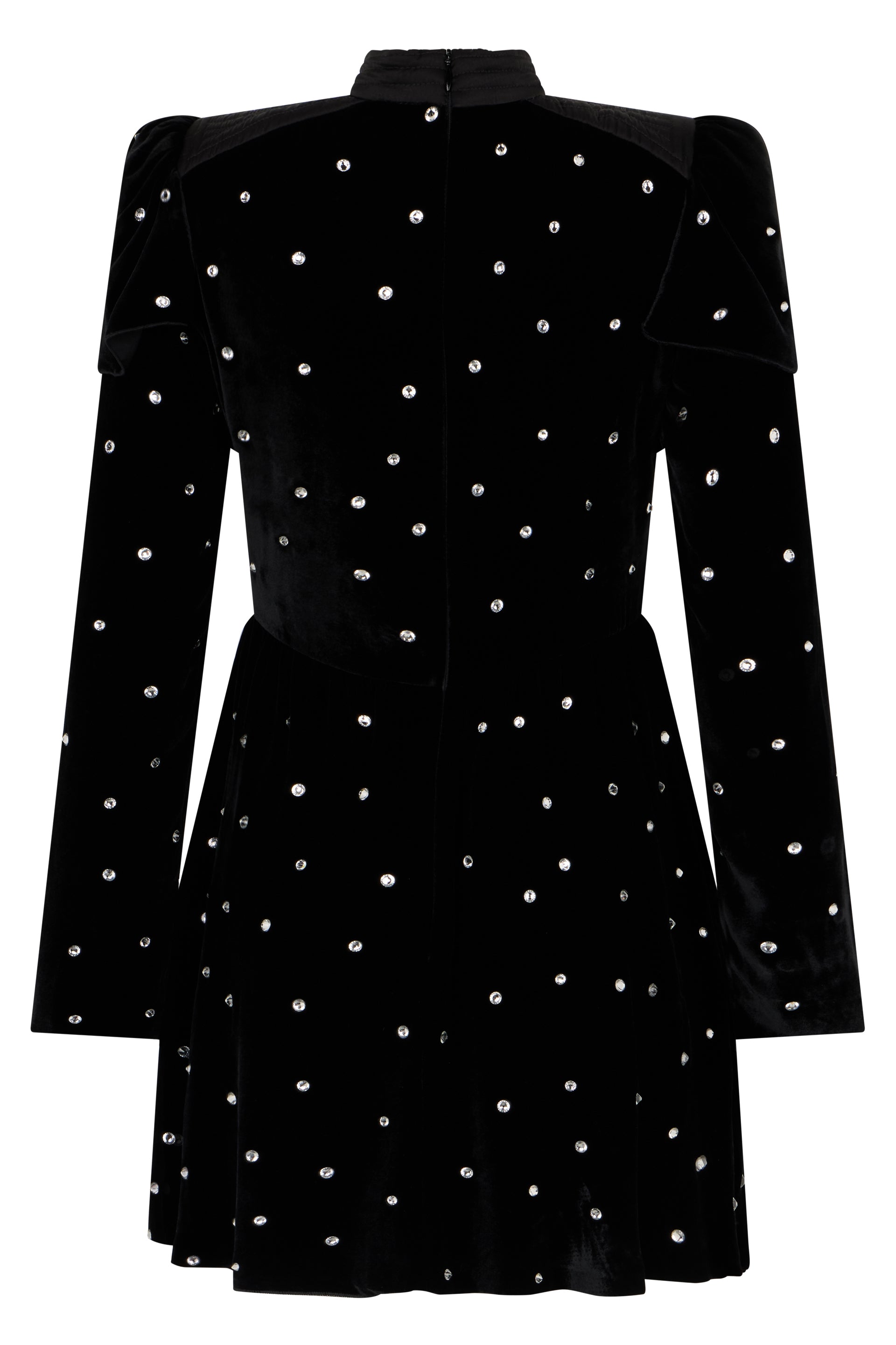 Black midi dress with an elegant and sophisticated design.