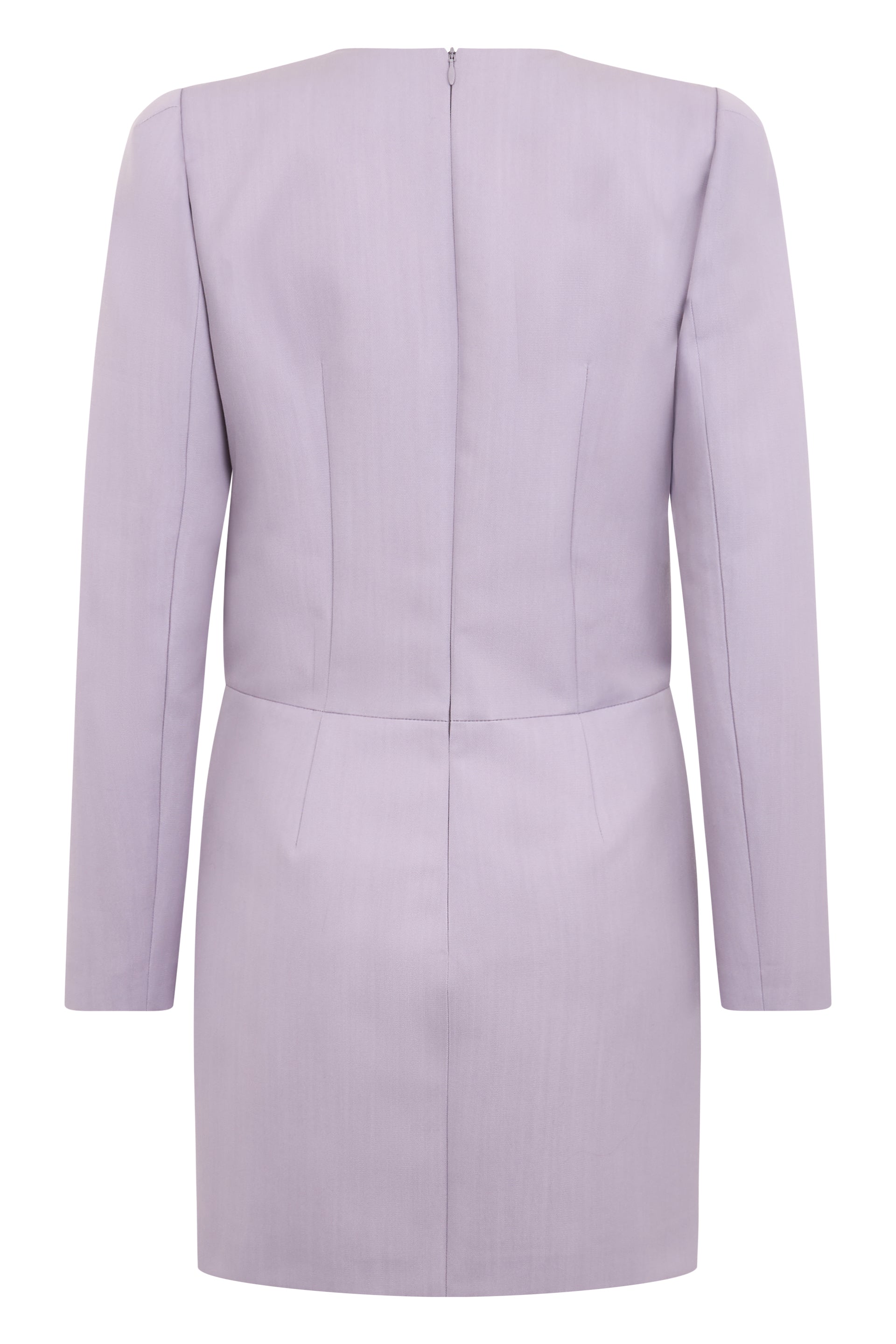 Lilac midi dress with V-neck from minimal and versatile design.