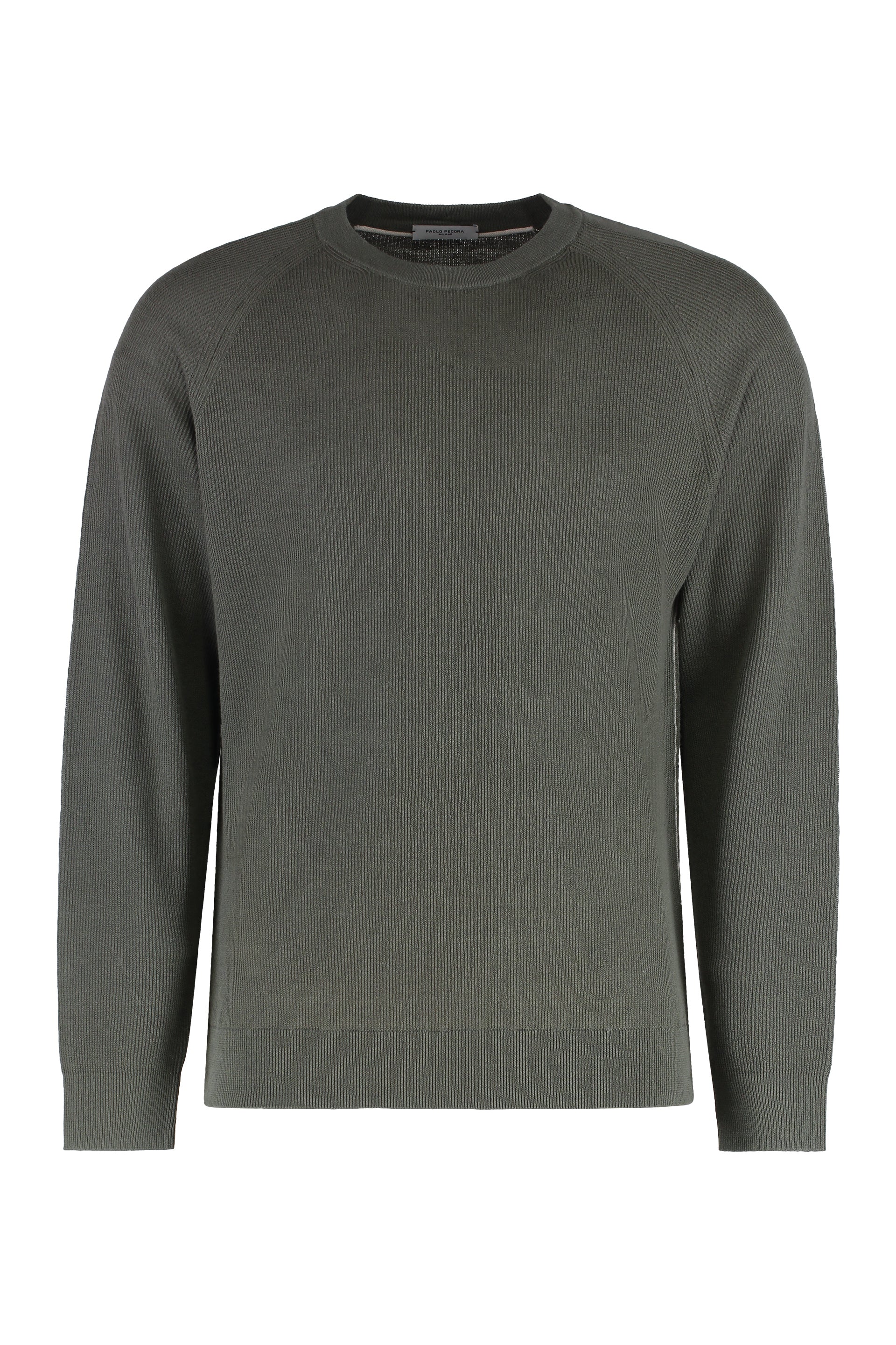 Linen-cotton crew-neck sweater