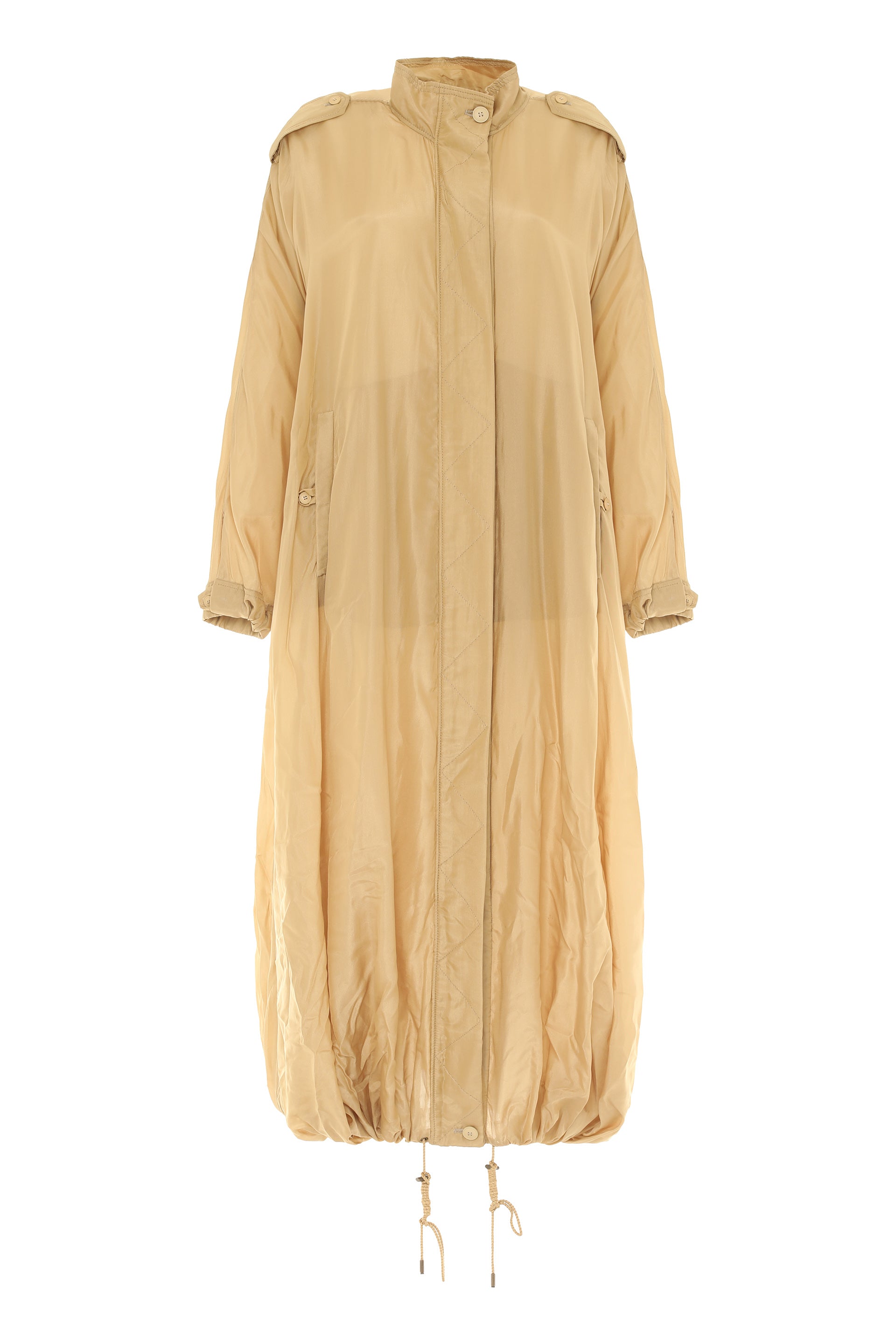 Silk blend trench coat