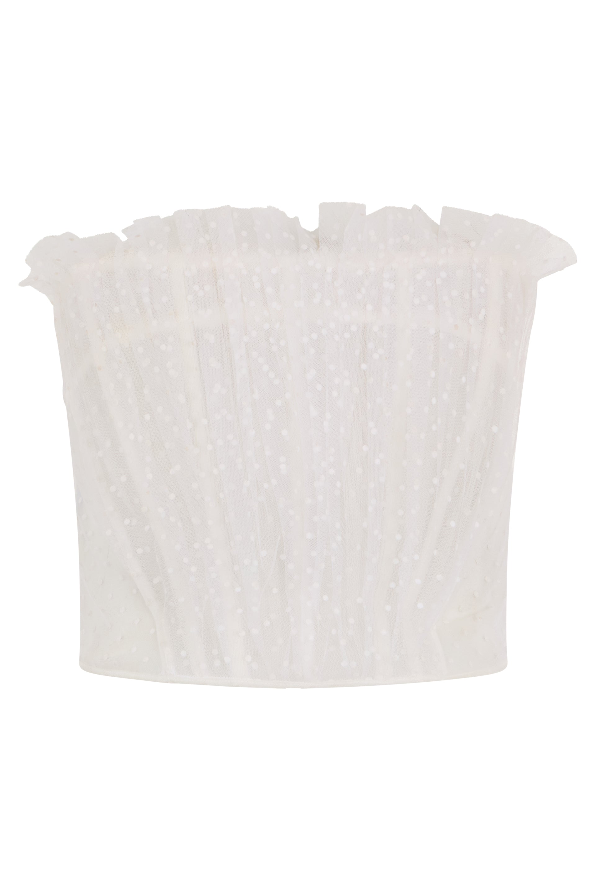 White cropped top lightweight for chic summer occasions.