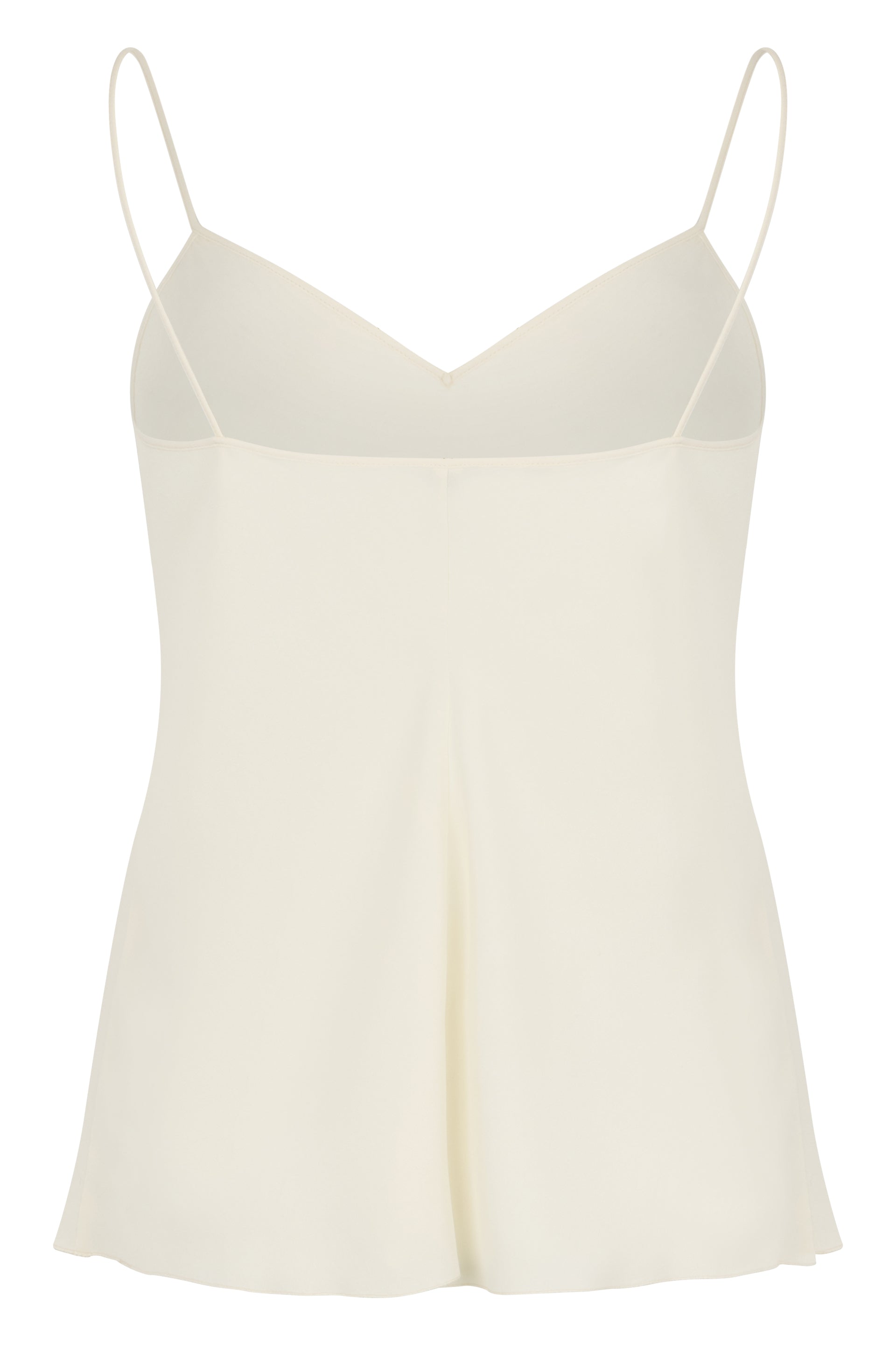 Light white top with thin straps and a neckline.