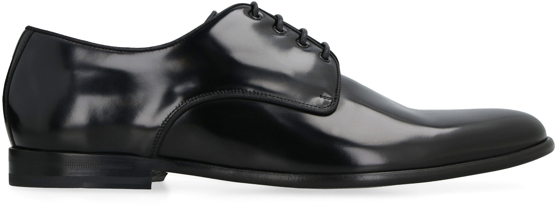 Leather lace-up derby shoes