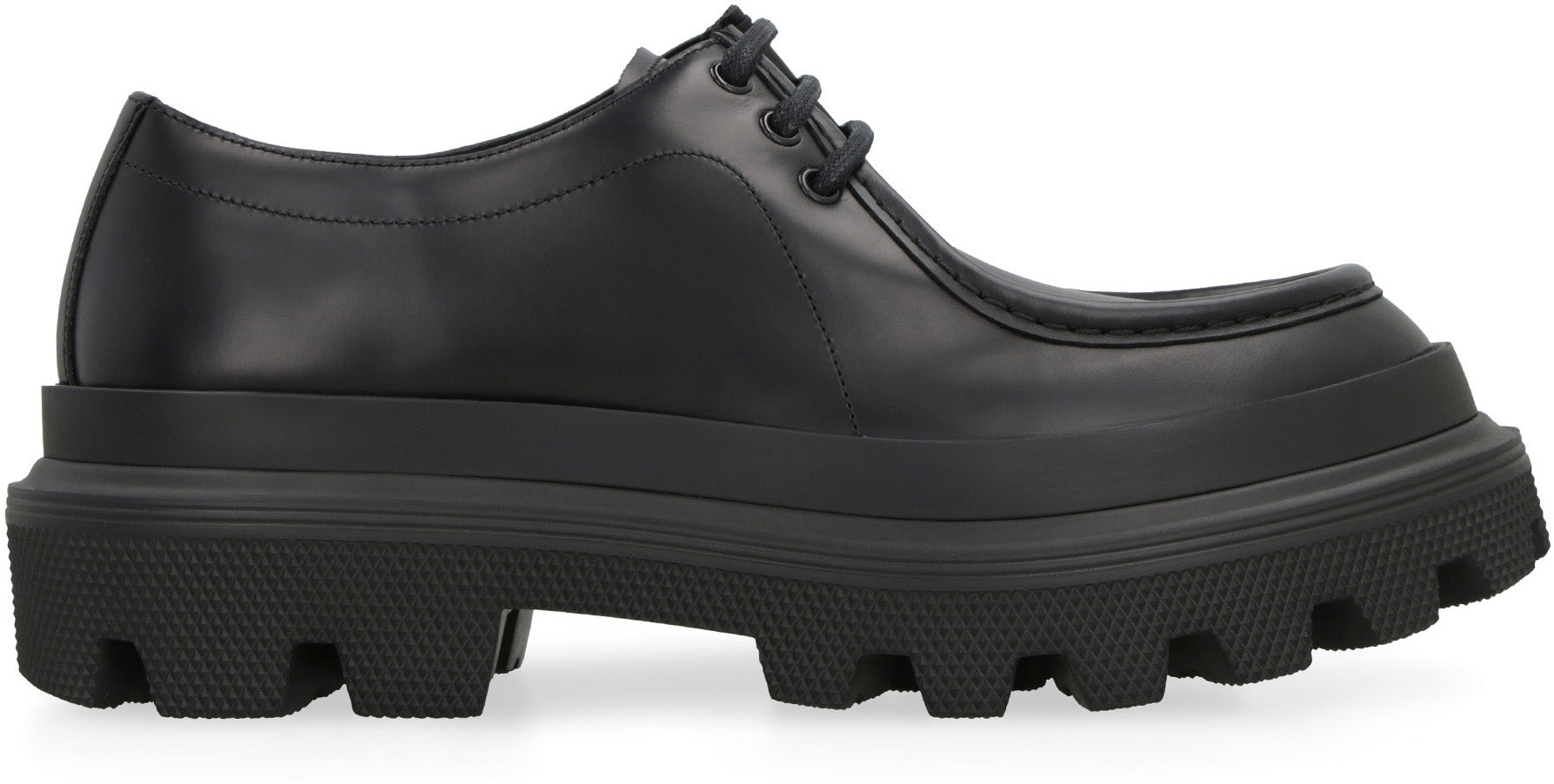 Derby leather shoes